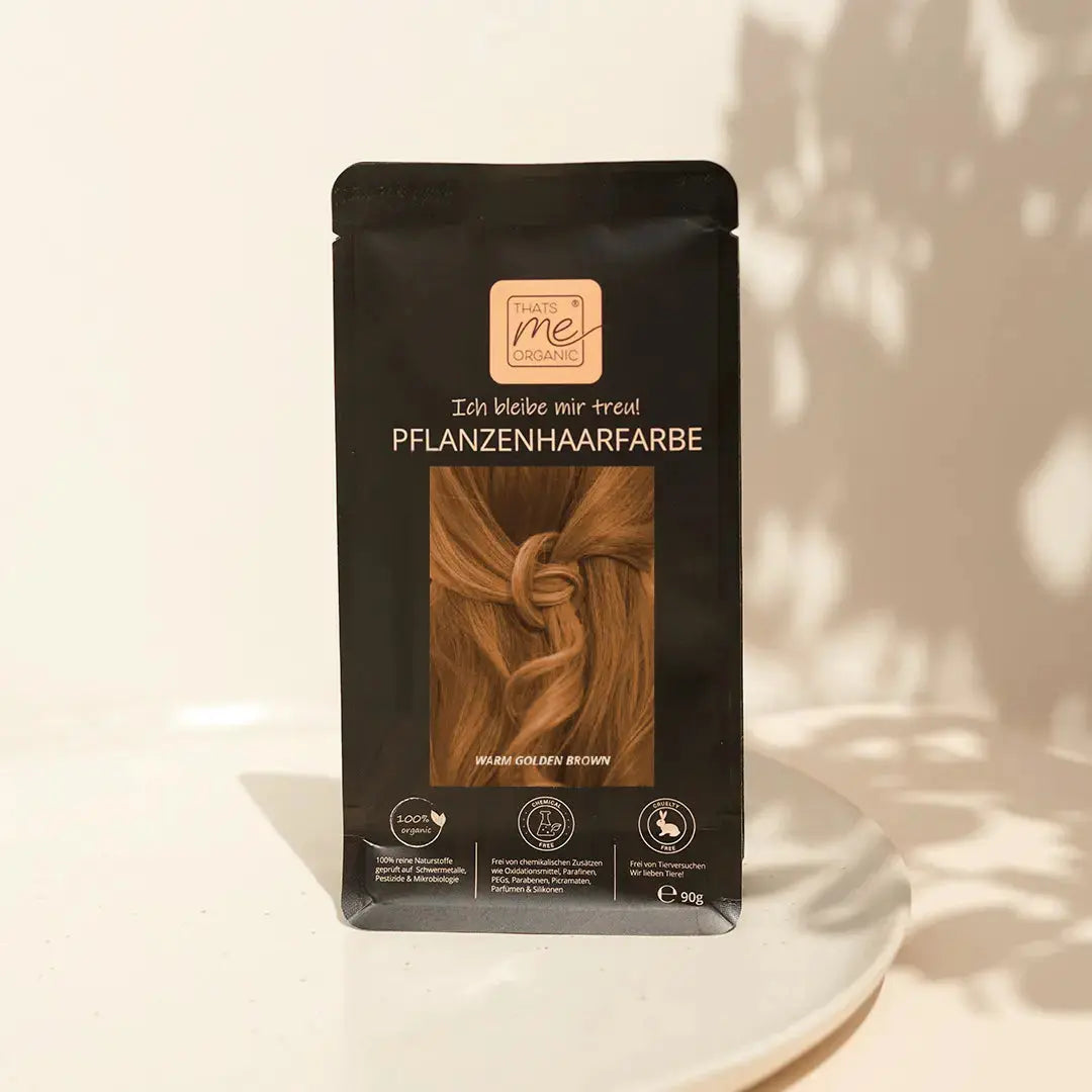 Profi-Pflanzenhaarfarbe SET warmes Gold-Braun "warm golden brown"