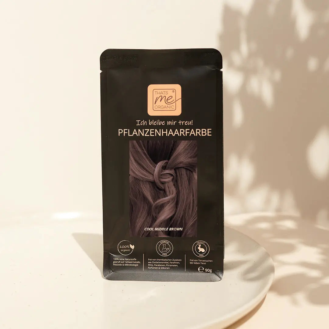 Professional plant hair color "Cool medium brown - cool middle brown" 90g refill pack