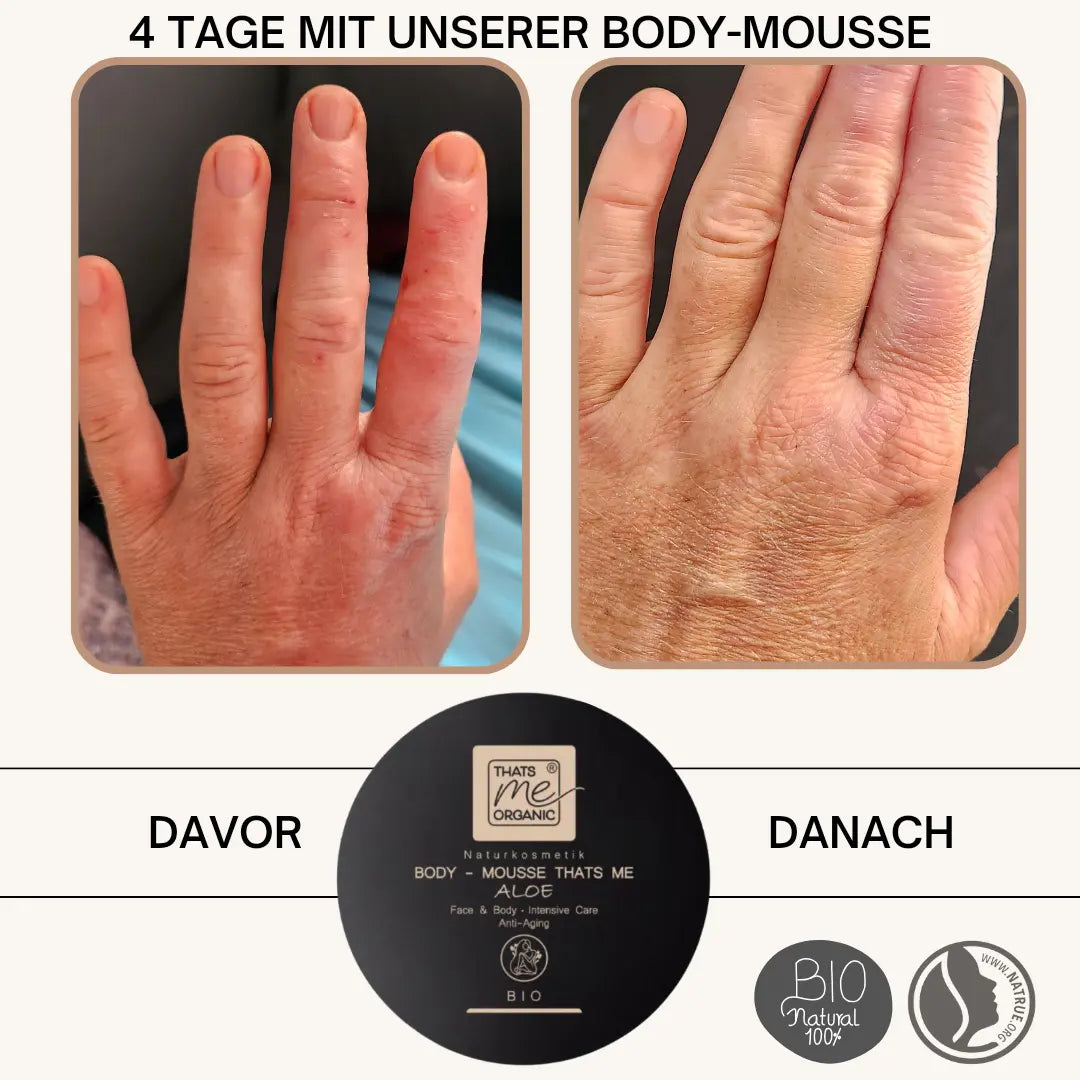 ORGANIC Body Mousse Aloe - Face & Body Intensive Care & Anti-Aging 200ml natural cosmetics