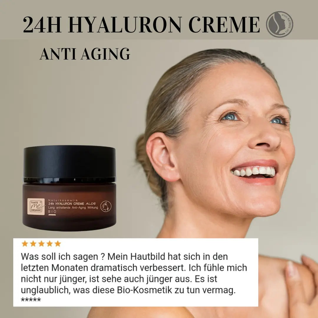 24h anti-aging hyaluronic cream aloe - 50ml organic natural cosmetics
