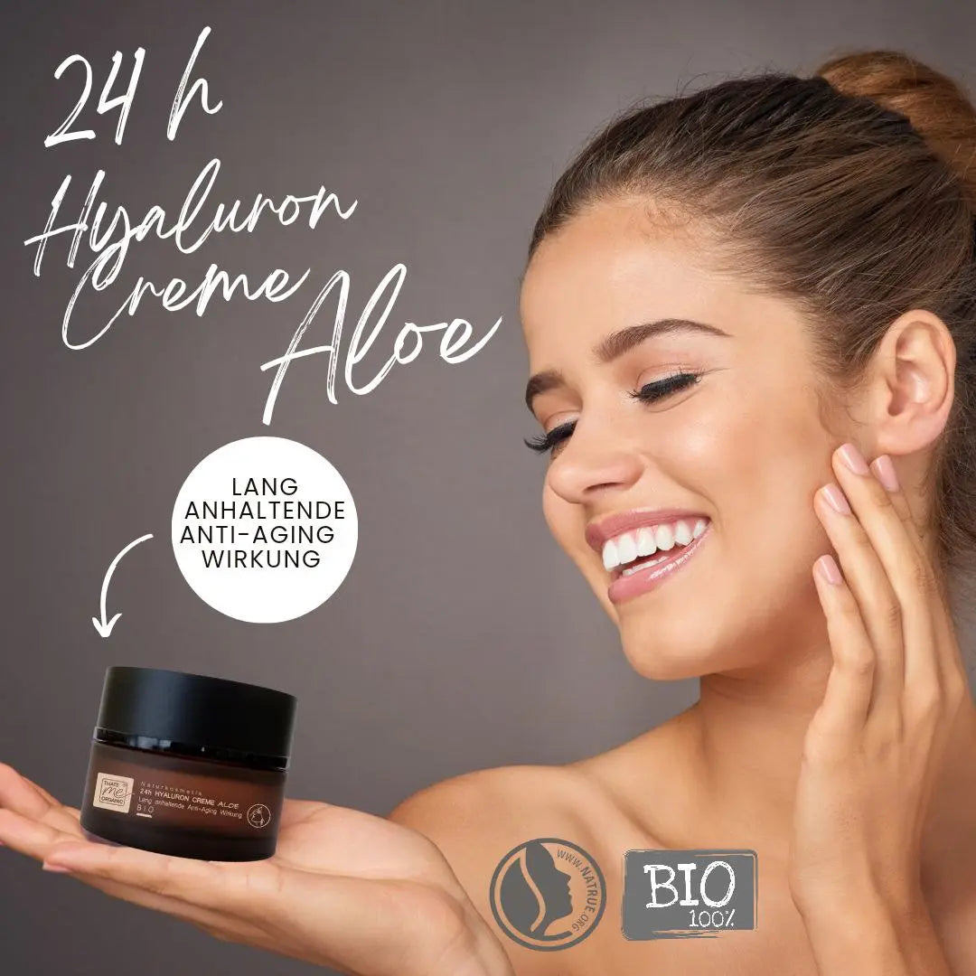 24h anti-aging hyaluronic cream aloe - 50ml organic natural cosmetics