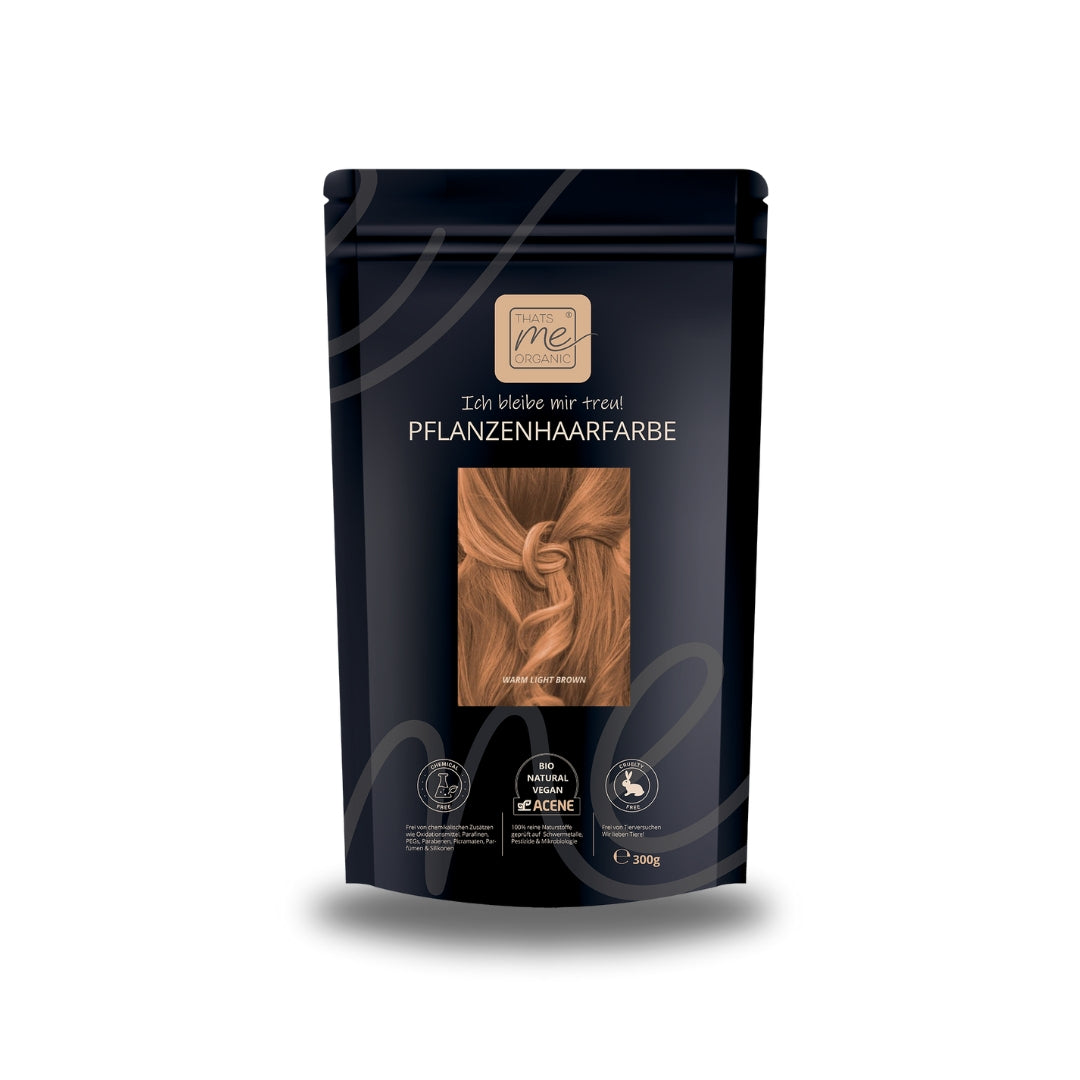 Limited Edition 300g Profi-Pflanzenhaarfarbe warmes Hell-Braun "warm light brown"