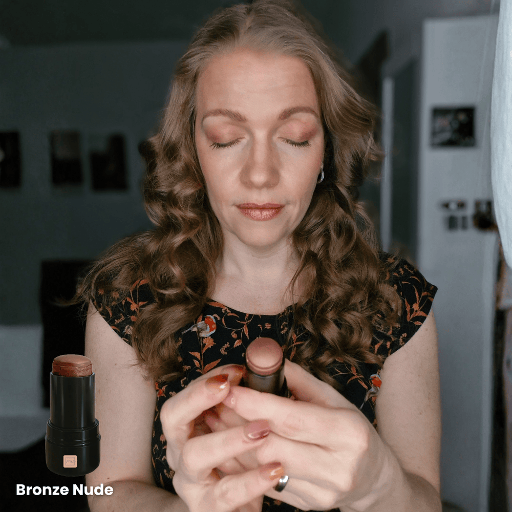 Bronze Nude 3-in-1 Stick als Lidschatten, Rouge und Lippenfarbe – natürlicher Bronze Look