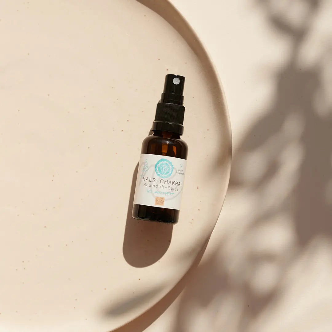 Bio-HALS-CHAKRA Aromatherapie Aura-, Raumduft-, Yoga- & Meditationsspray KLARHEIT (türkis)