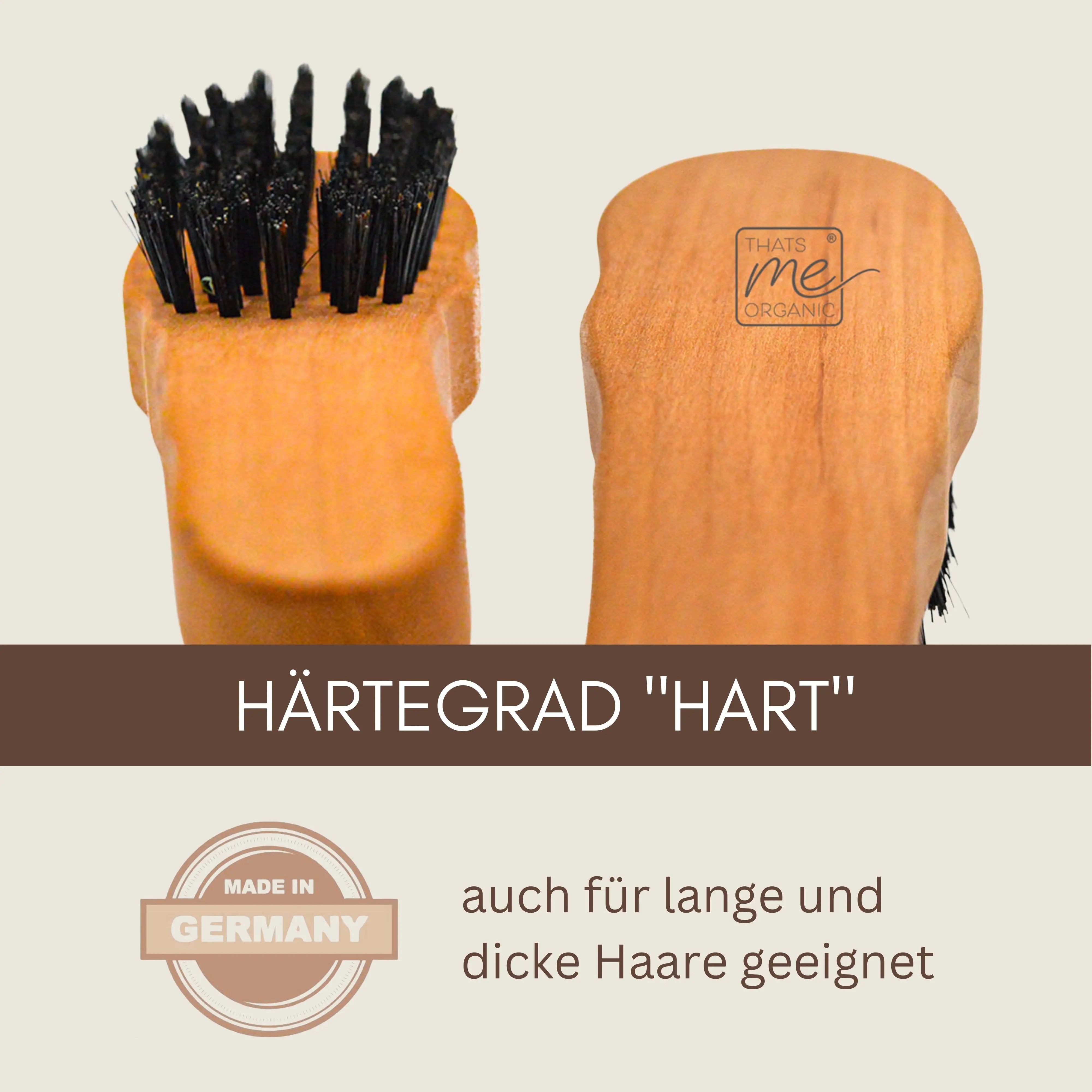 Spazzola professionale a forma di dito “The Ergonomic” in legno di pero e setole di cinghiale