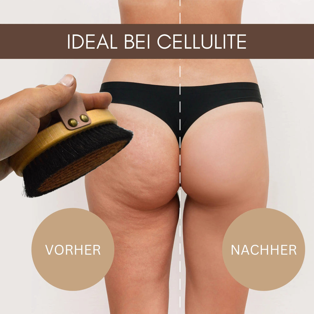 Energie-Körperbürste aus Buchenholz – Trockenbürste für glatte Haut