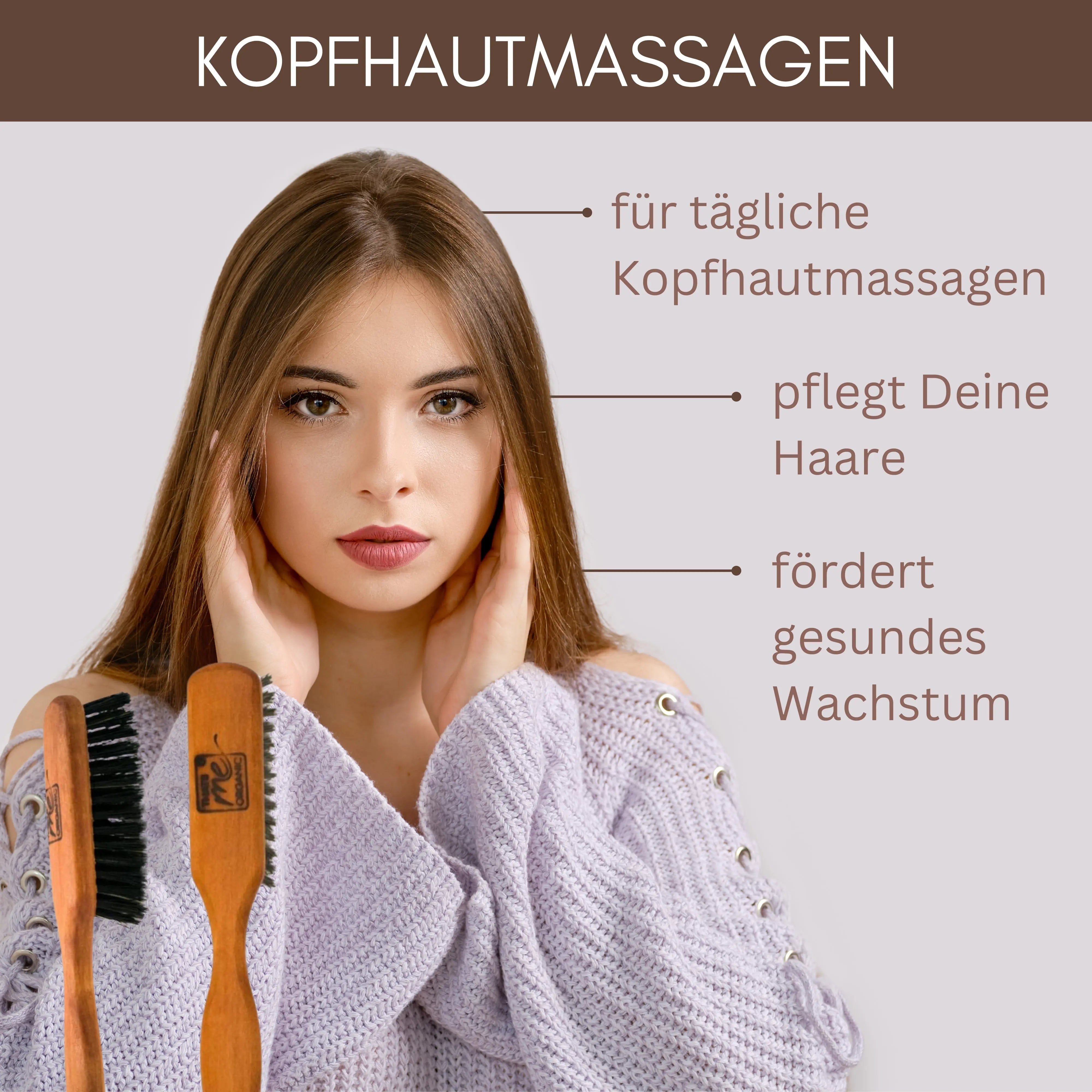 Profi Haar-& Bartbürste "Mini" aus Birnbaumholz & Wildschweinborste