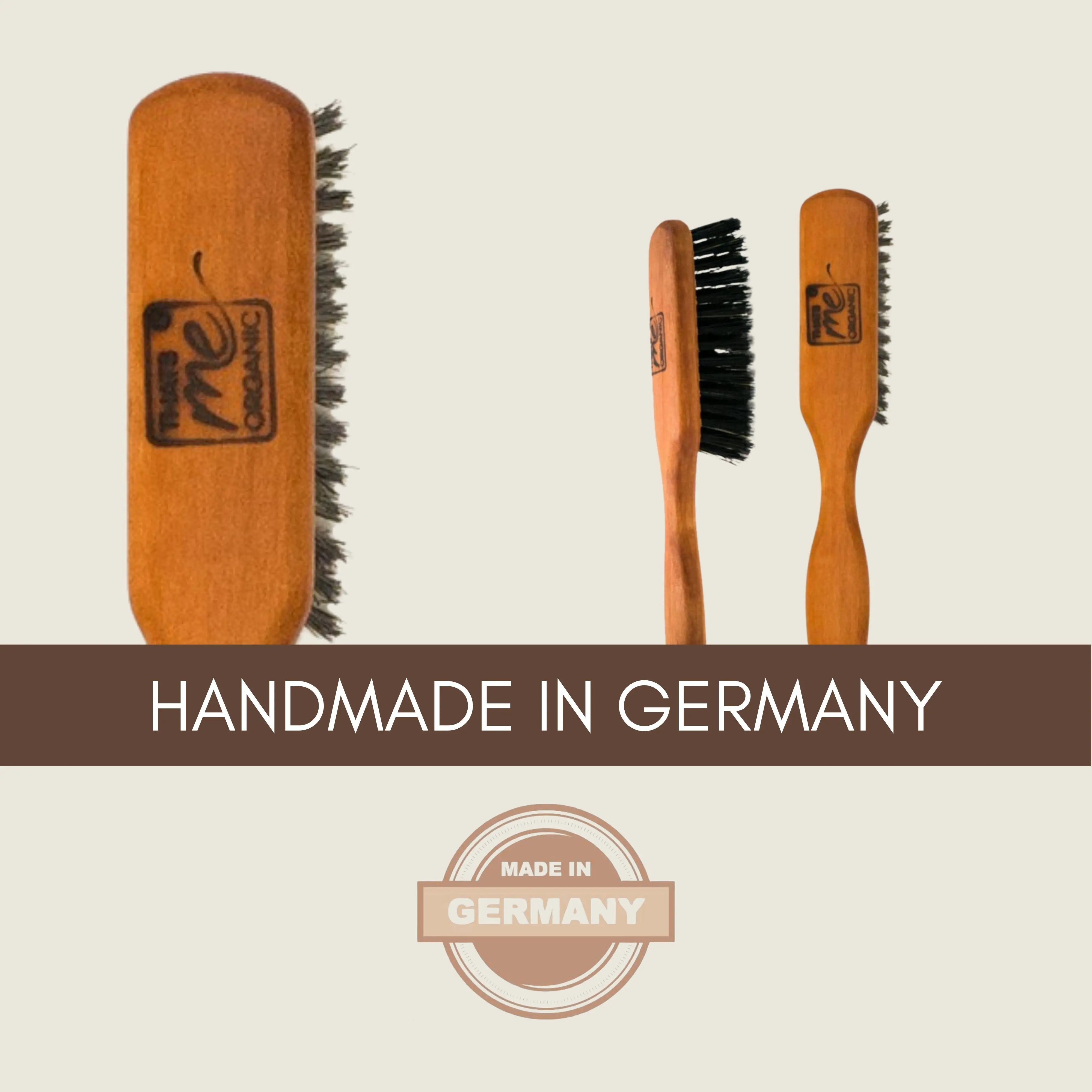 Profi Haar-& Bartbürste "Mini" aus Birnbaumholz & Wildschweinborste