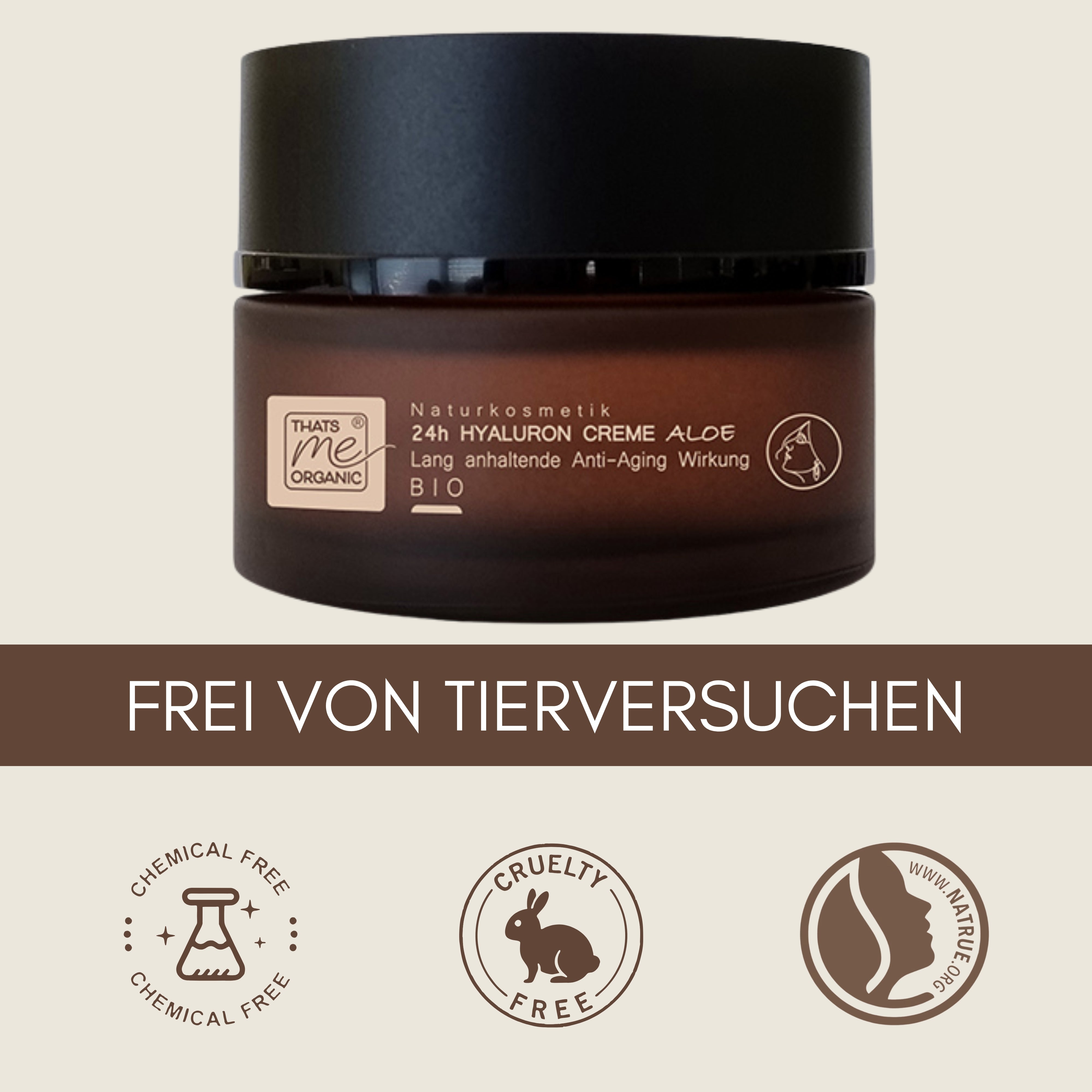 24h anti-aging hyaluronic cream aloe - 50ml organic natural cosmetics