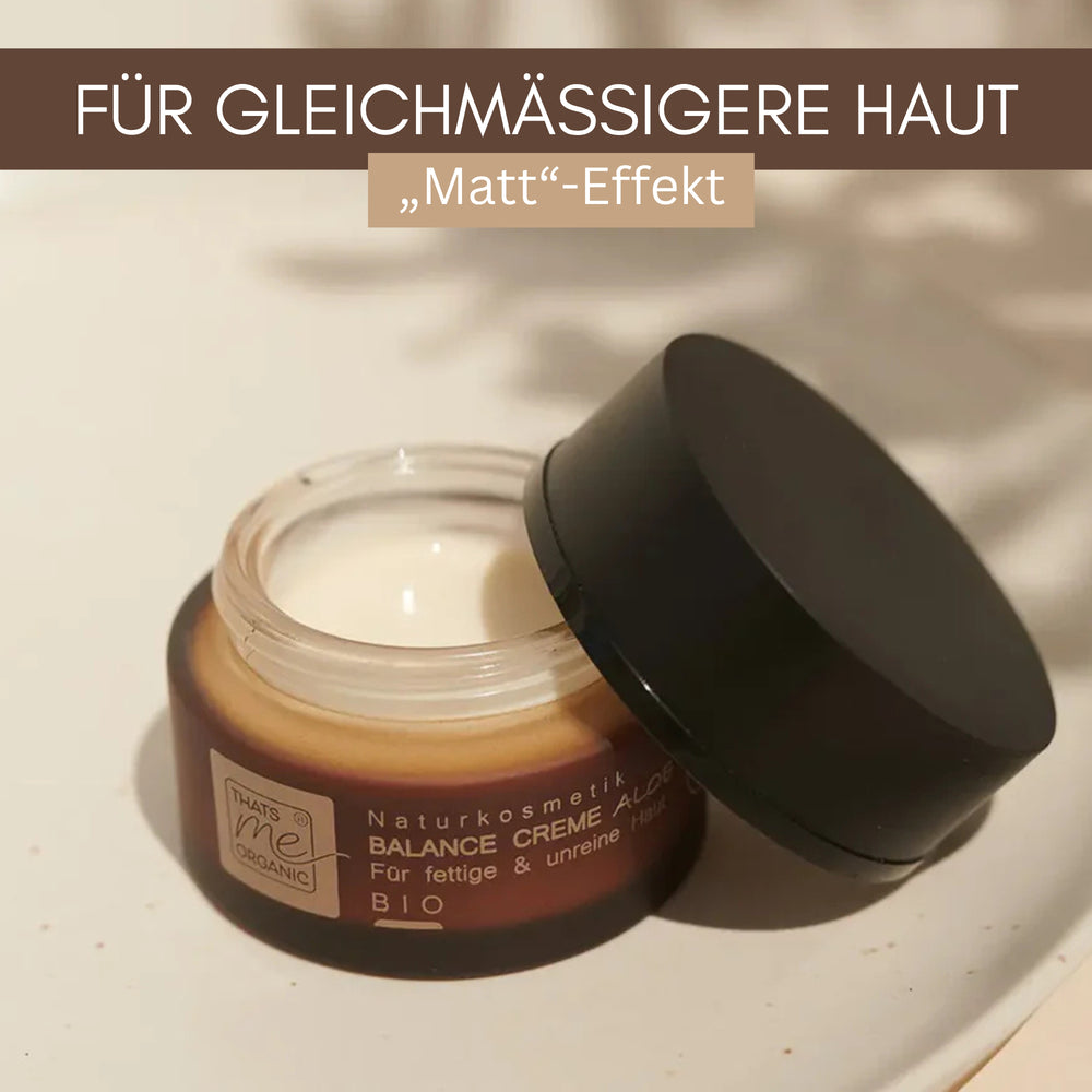 BIO-BALANCE-CREME Aloe für fettige + unreine +glänzende Haut 50ml Naturkosmetik