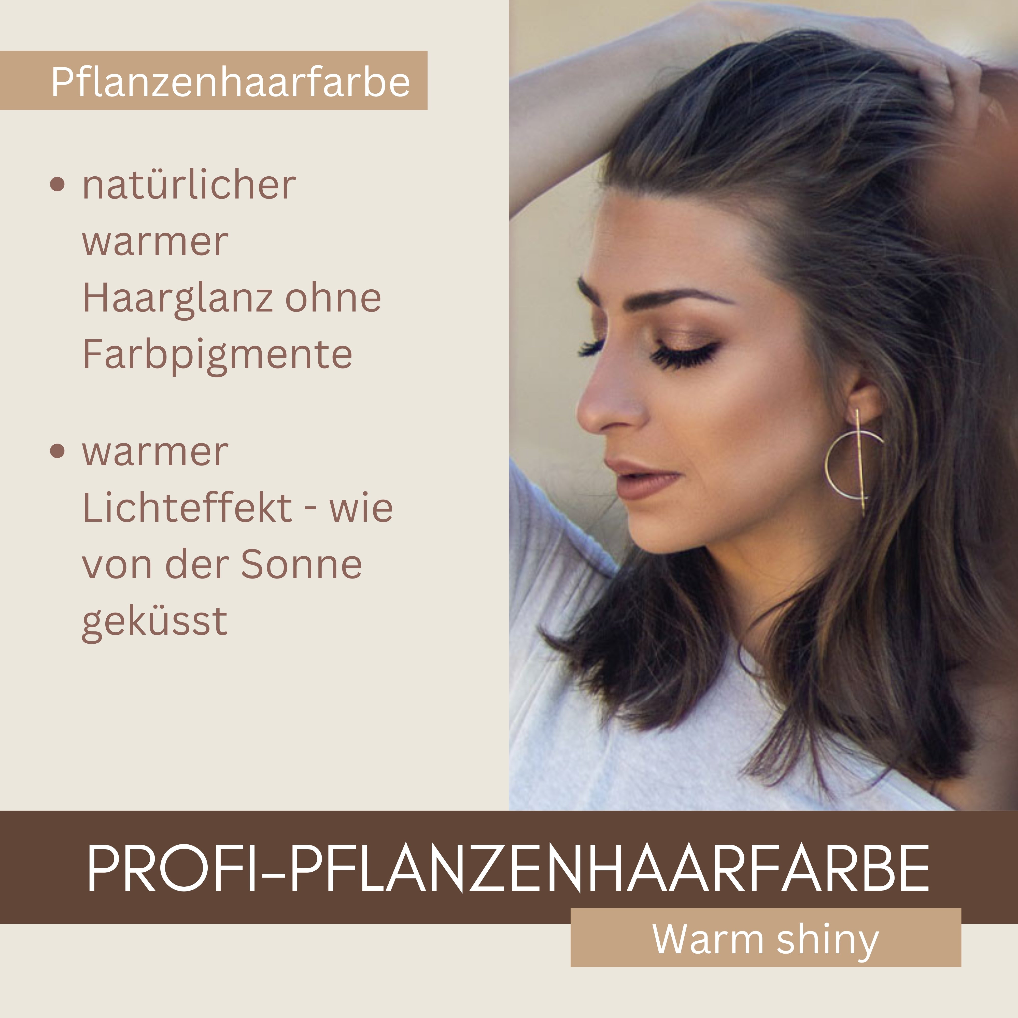 Profi-Pflanzenhaarfarbe SET farblose leicht blond warm-schimmernde Volumen-Glanz-Haarpackung "warm shiny hair pack"