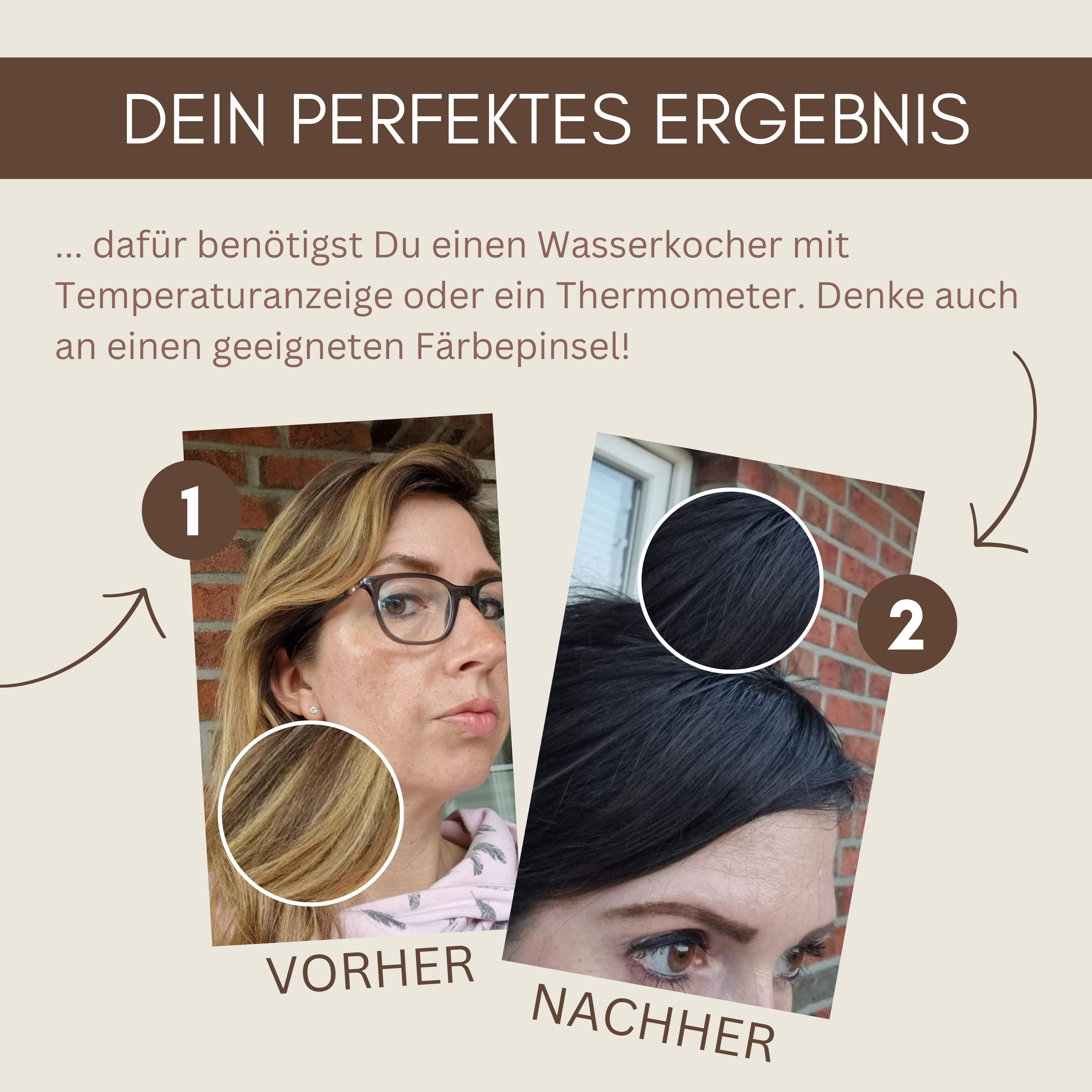 Profi-Pflanzenhaarfarbe kühles dunkles Schwarz "cool deep black" 90g Nachfüllpack