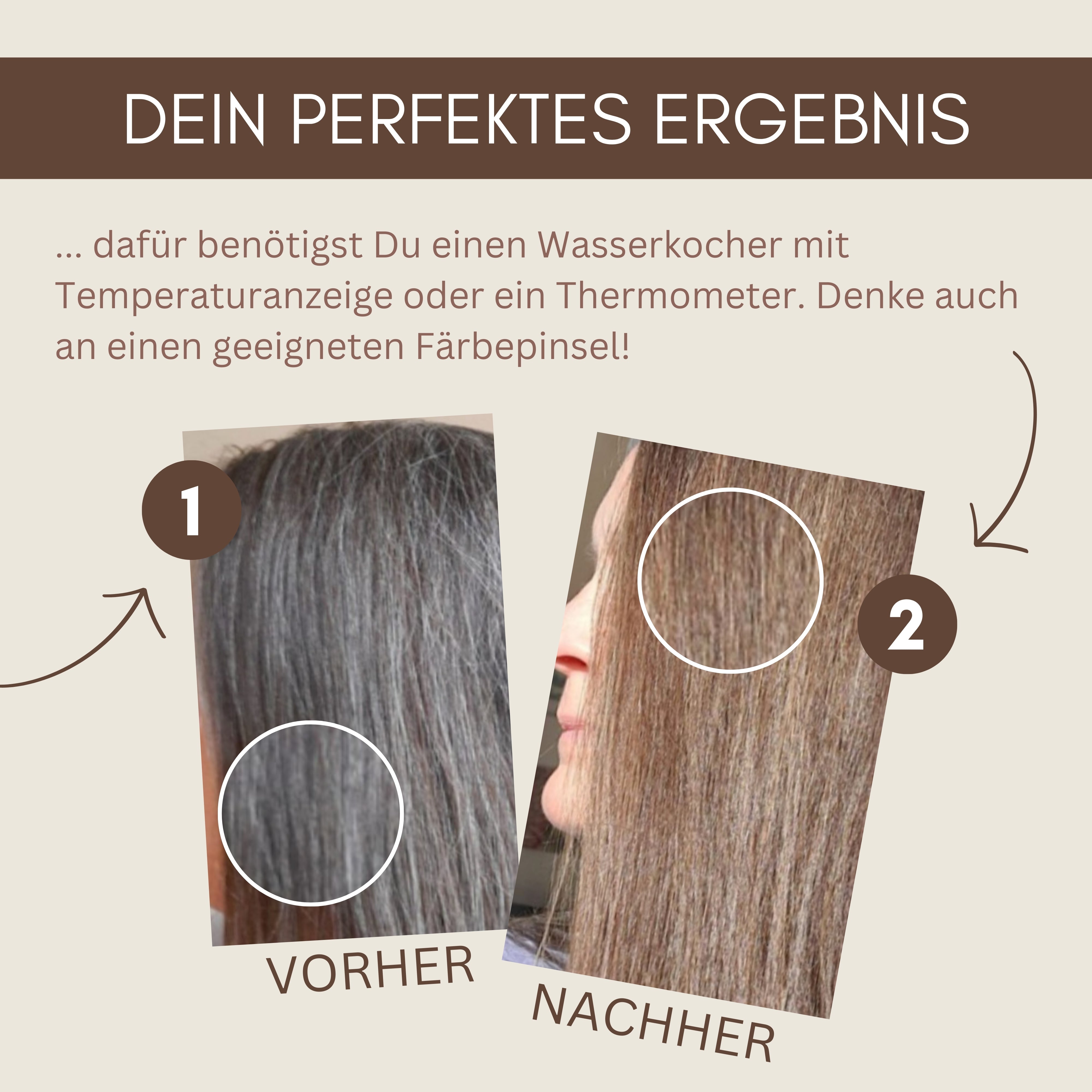 Limited Edition 300g Profi-Pflanzenhaarfarbe warmes Hell-Braun "warm light brown"