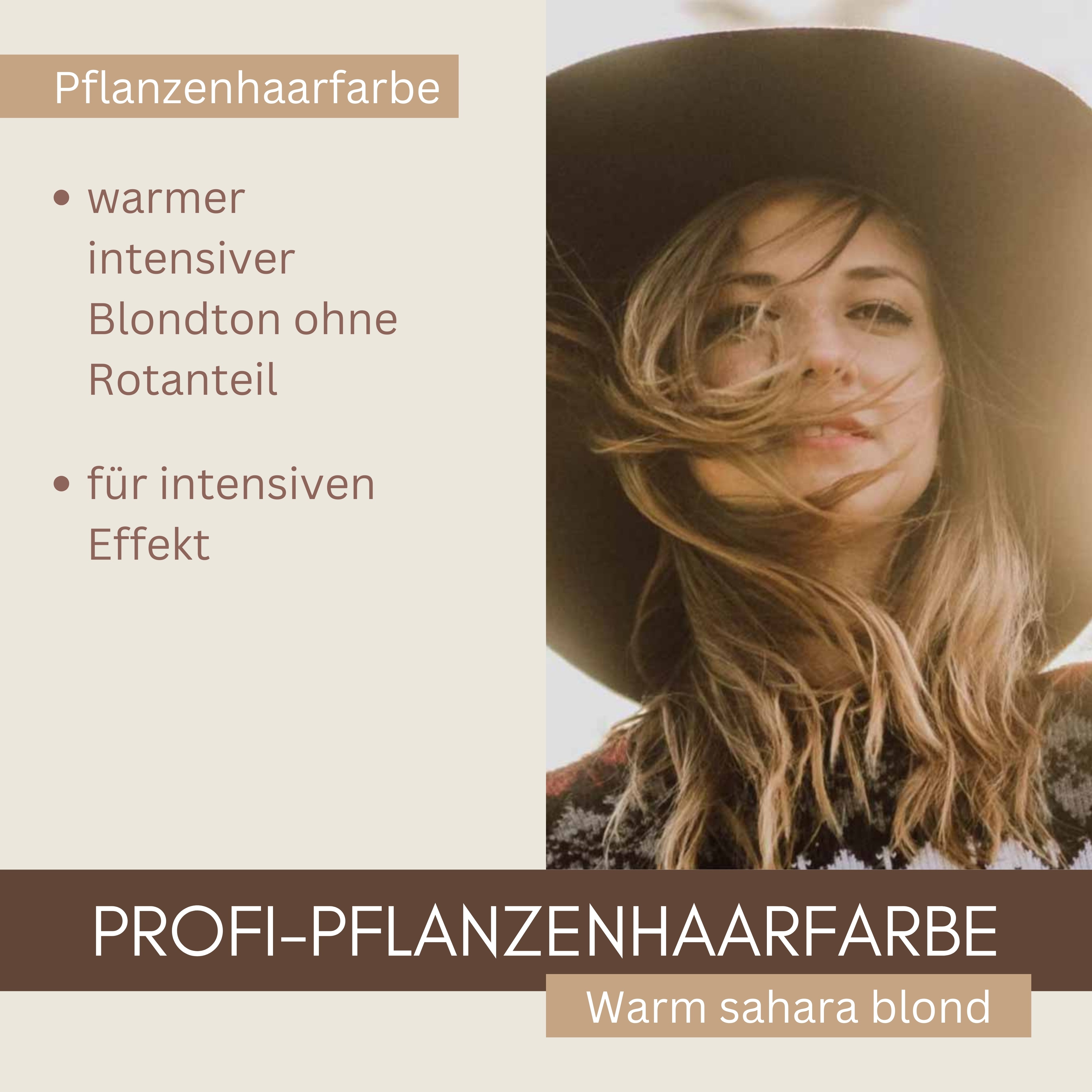 Profi-Pflanzenhaarfarbe SET warmes Sahara-Blond "warm sahara blond"