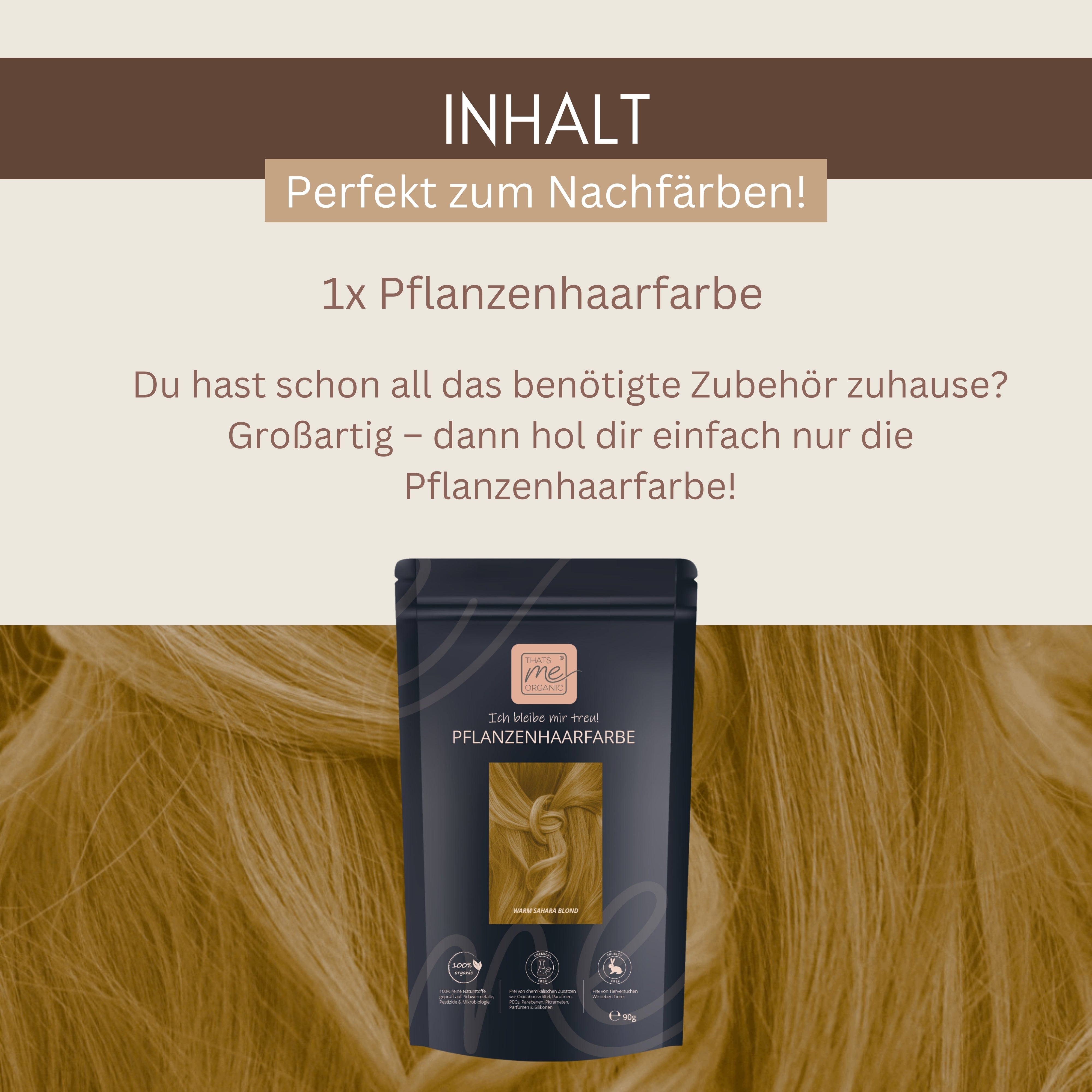 Profi-Pflanzenhaarfarbe SET warmes Sahara-Blond "warm sahara blond"