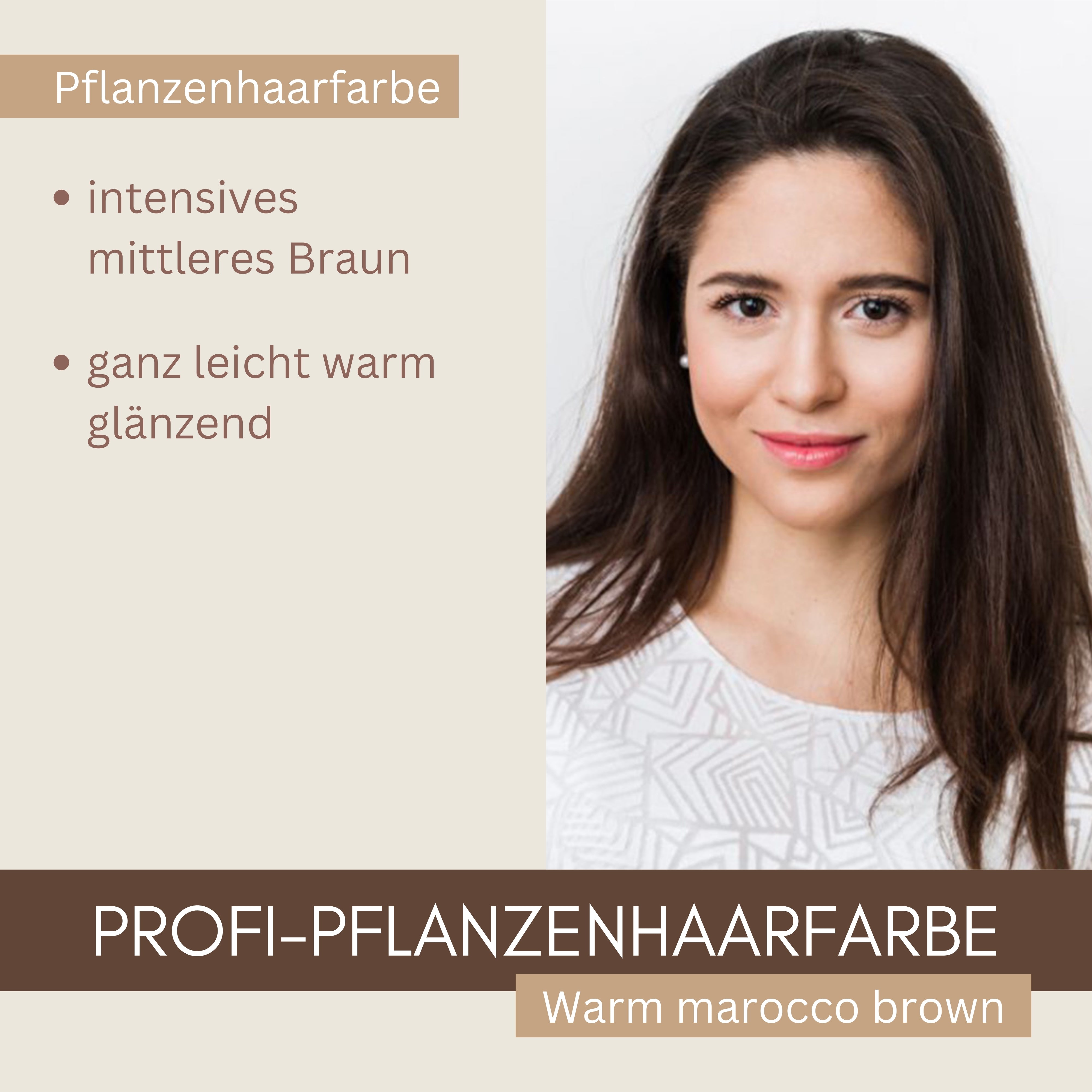 Profi-Pflanzenhaarfarbe SET warmes Marokko-Braun "warm marocco brown"