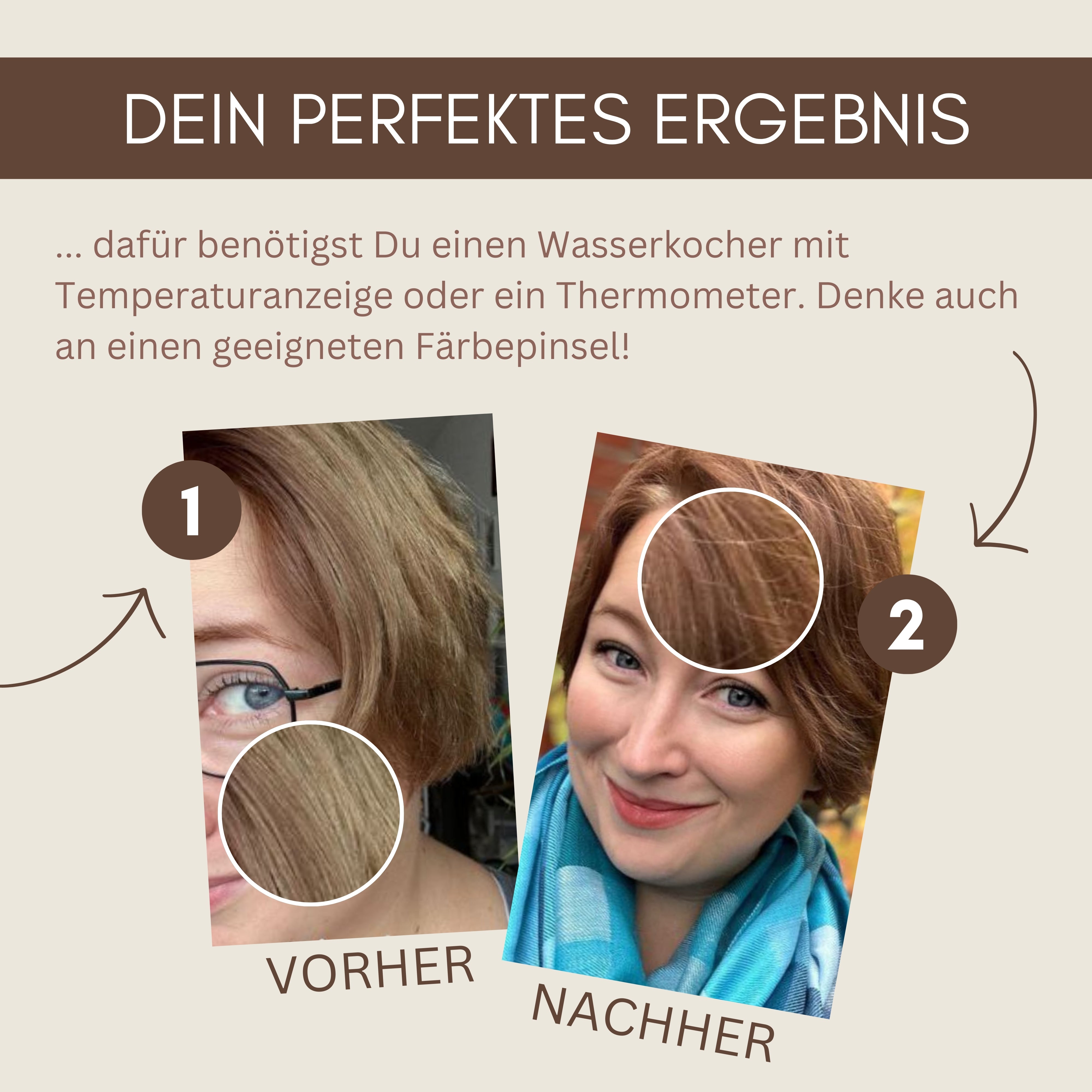 Profi-Pflanzenhaarfarbe SET "warmes dunkles sahara blond - warm dark sahara blond"