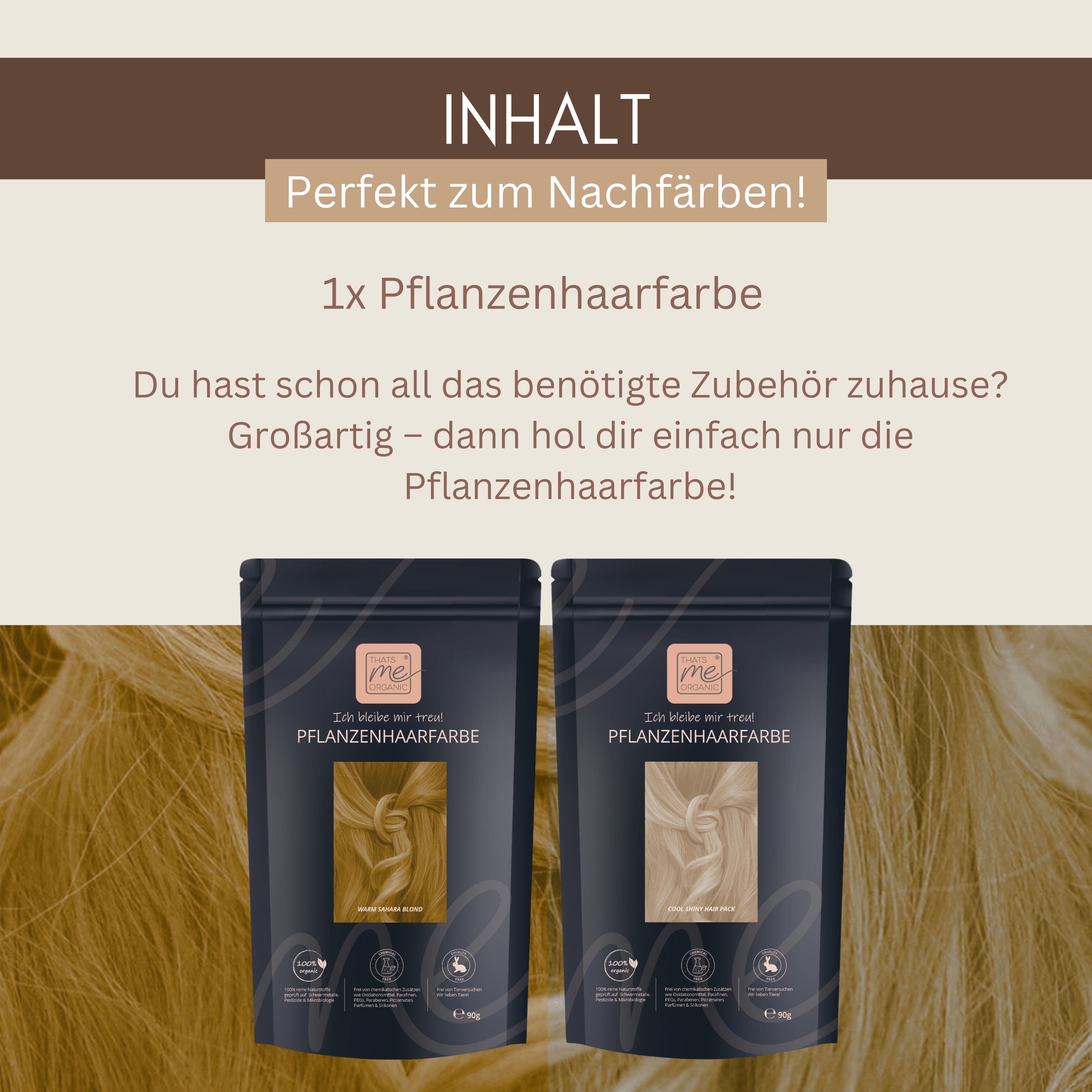 Profi-Pflanzenhaarfarbe SET kühles Sahara-Blond "cool sahara blond in 2-Steps"