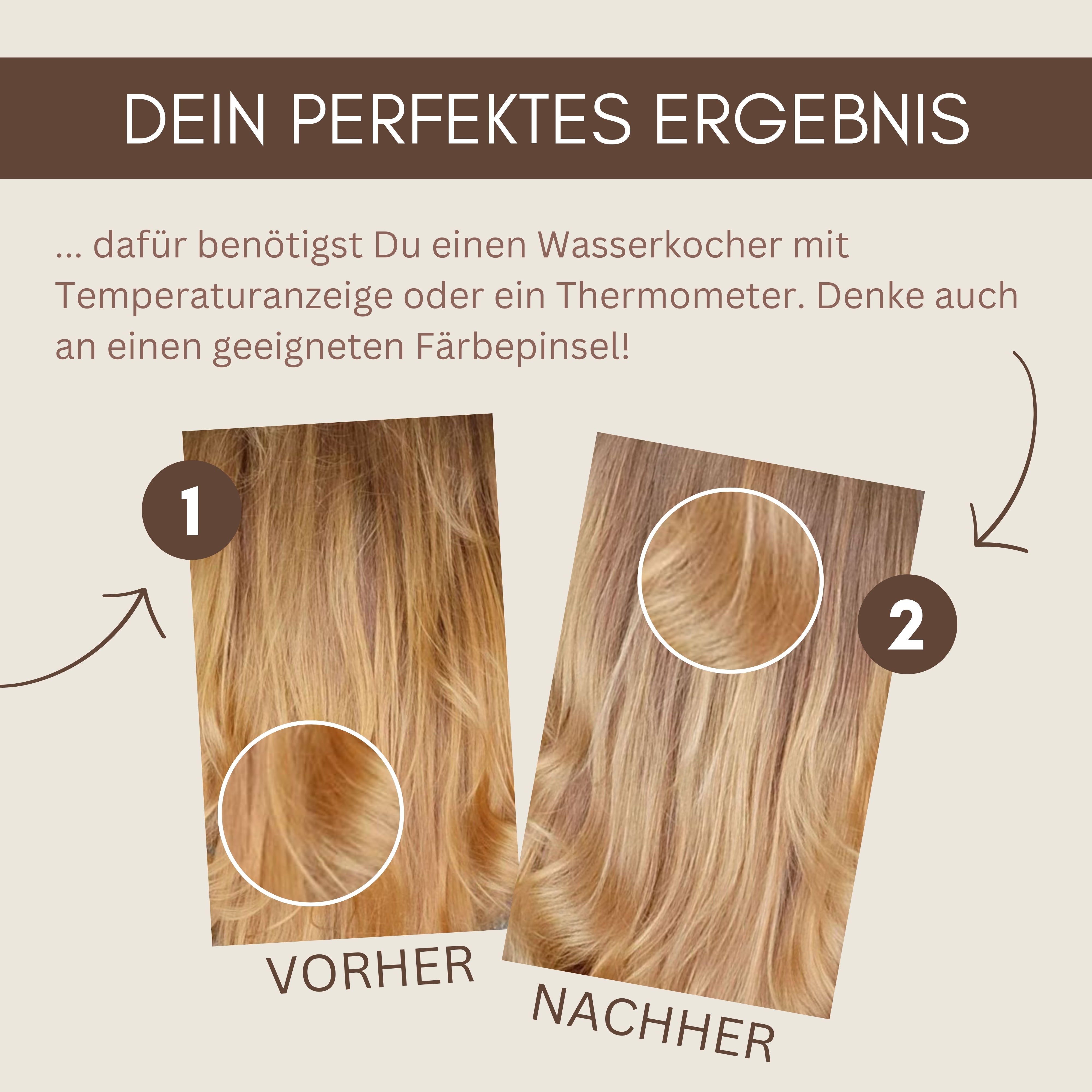 Profi-Pflanzenhaarfarbe SET kühles Hell-Blond "cool light blond in 2-Steps"