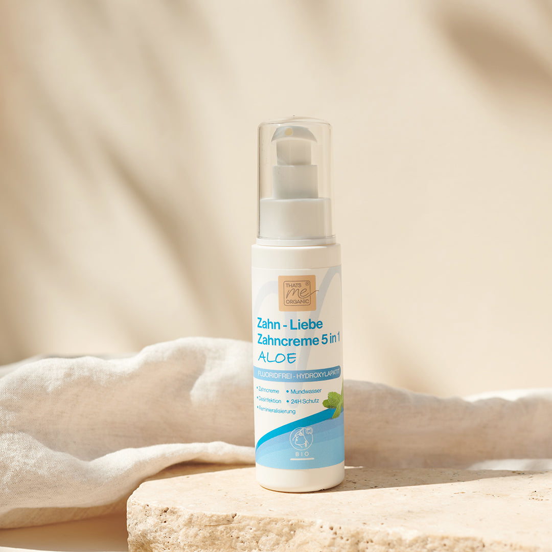 BIO-Zahncreme ZAHN-LIEBE 5 in 1 Aloe 100ml- fluoridfrei - ohne Titandioxid