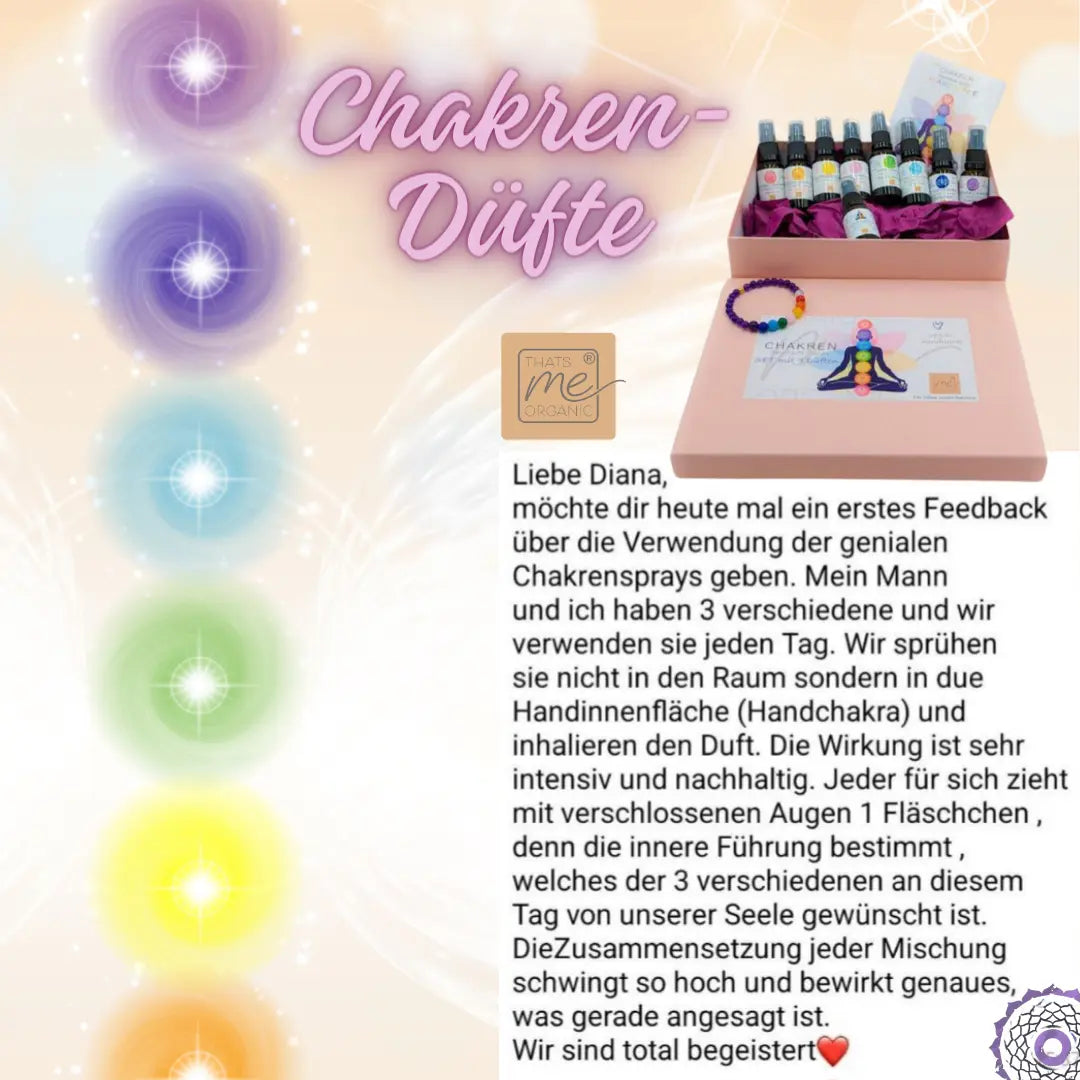 SET Il profumo spray per ambienti My CHAKREN in una confezione regalo con braccialetto di pietre preziose chakra