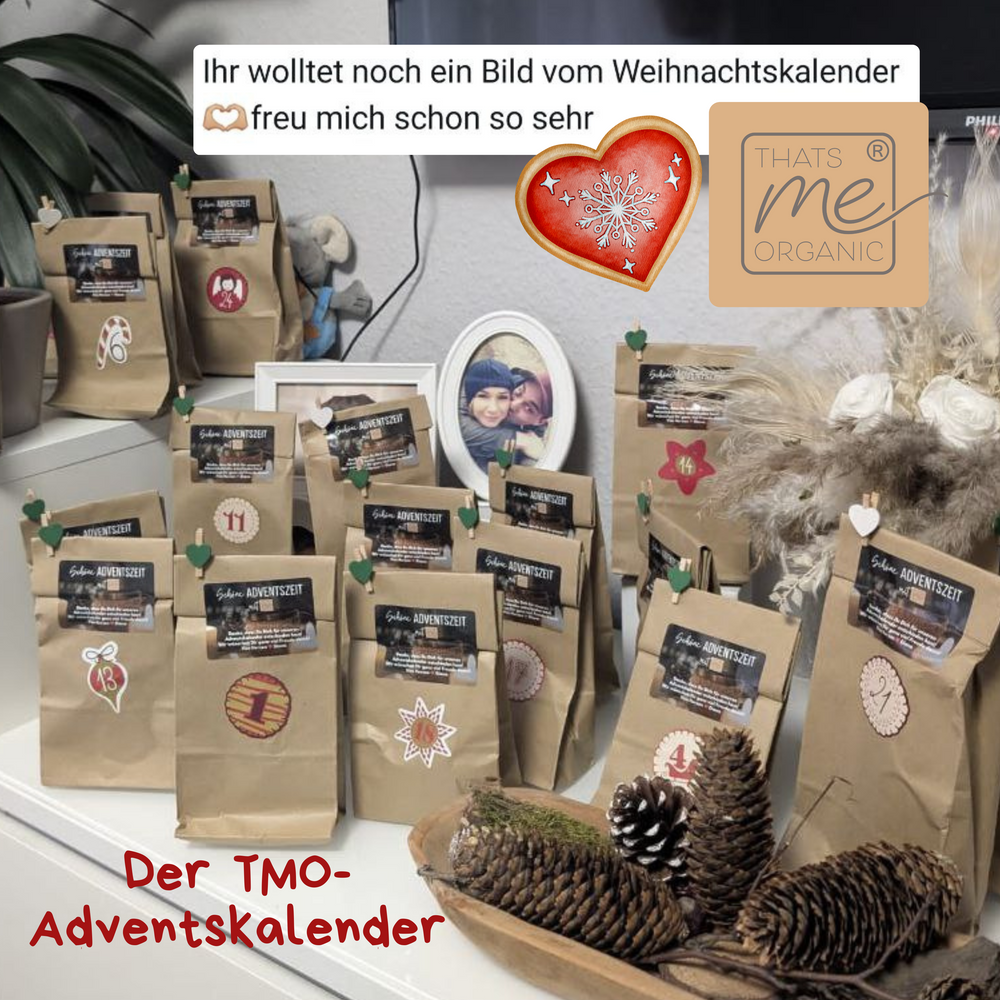 Die 24 Tüten des Adventskalenders von Thatsme.organic