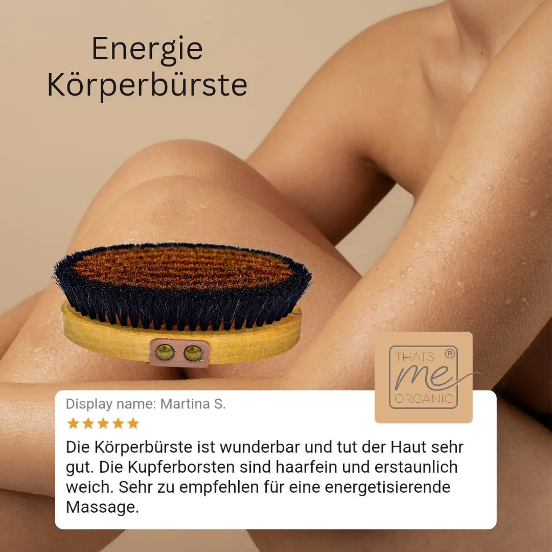 Spazzola professionale energetica per il corpo forma ovale "The Energetic" realizzata in legno di faggio