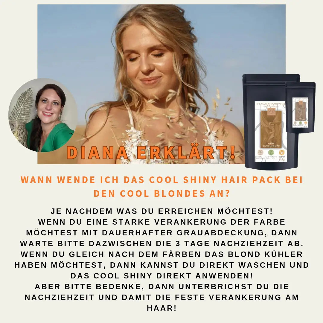 Profi-Pflanzenhaarfarbe kühles Summer-Blond "cool summer blond in 2-Steps" 2x 90g Nachfüllpacks