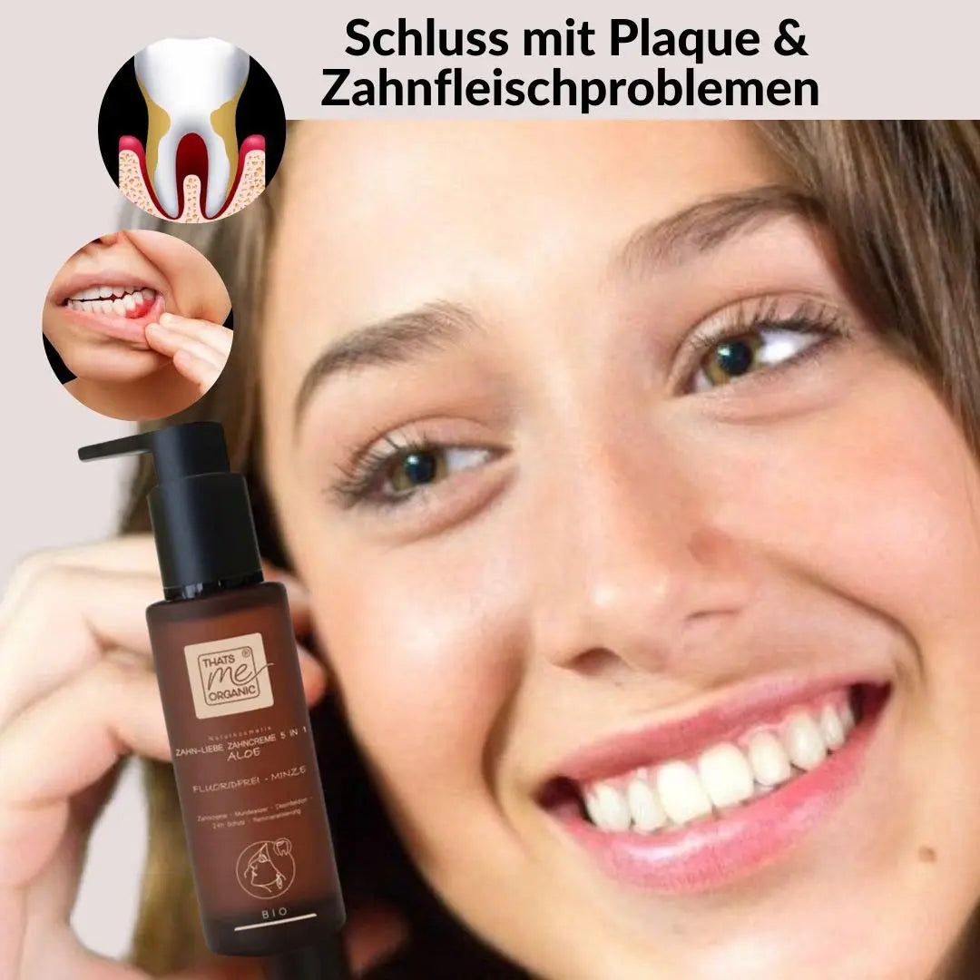 BIO-Zahncreme ZAHN-LIEBE 5 in 1 Aloe 100ml- fluoridfrei - ohne Titandioxid