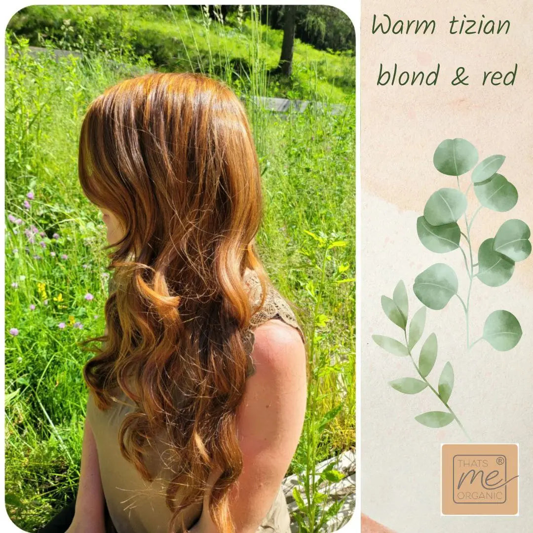 Profi-Pflanzenhaarfarbe "warmes helles Kupfer-Blond - warm tizian blond" 90g Nachfüllpack