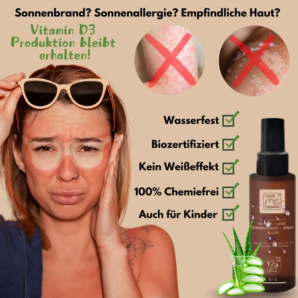 BIO-Body Spray SUMMER-LOVE Aloe LSF 30 | Mineralisches Sonnenschutz-Spray 100 ml