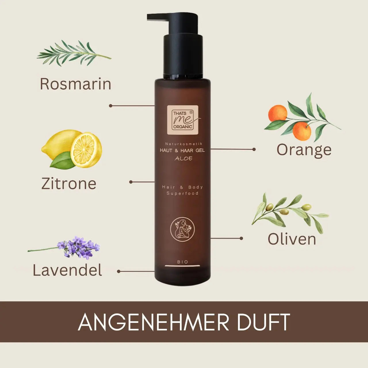 BIO Aloe Vera Gel 2in1 Hair + Body Superfood 200ml Naturkosmetik