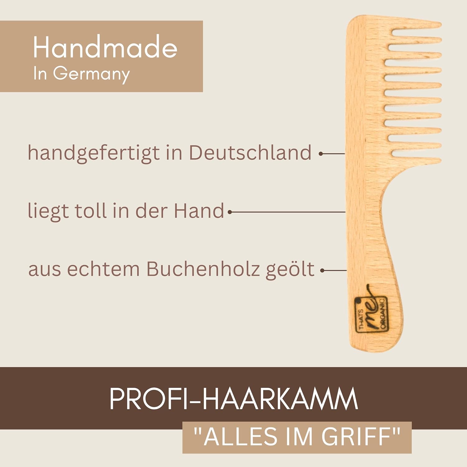 Pettine professionale “Tutto sotto controllo” in legno di faggio
