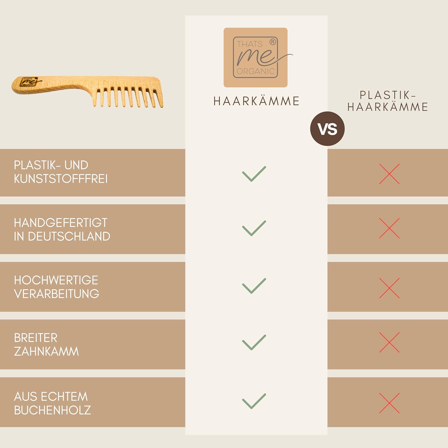 Pettine professionale “Tutto sotto controllo” in legno di faggio