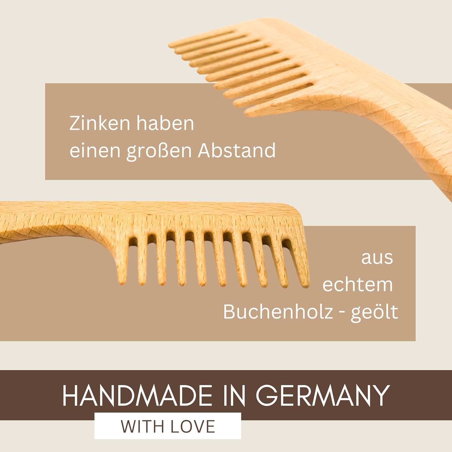 Pettine professionale “Tutto sotto controllo” in legno di faggio