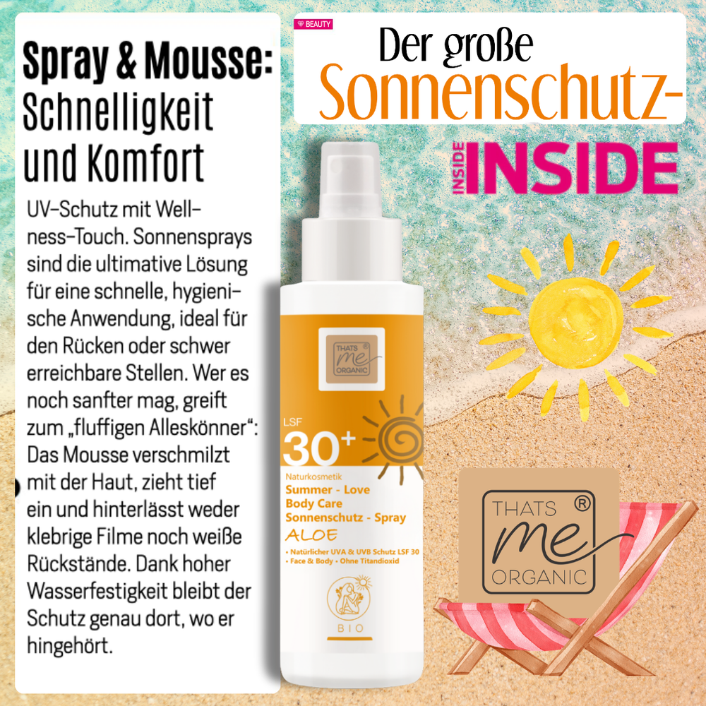 BIO-Body Spray SUMMER-LOVE Aloe LSF 30 | Mineralisches Sonnenschutz-Spray 100 ml
