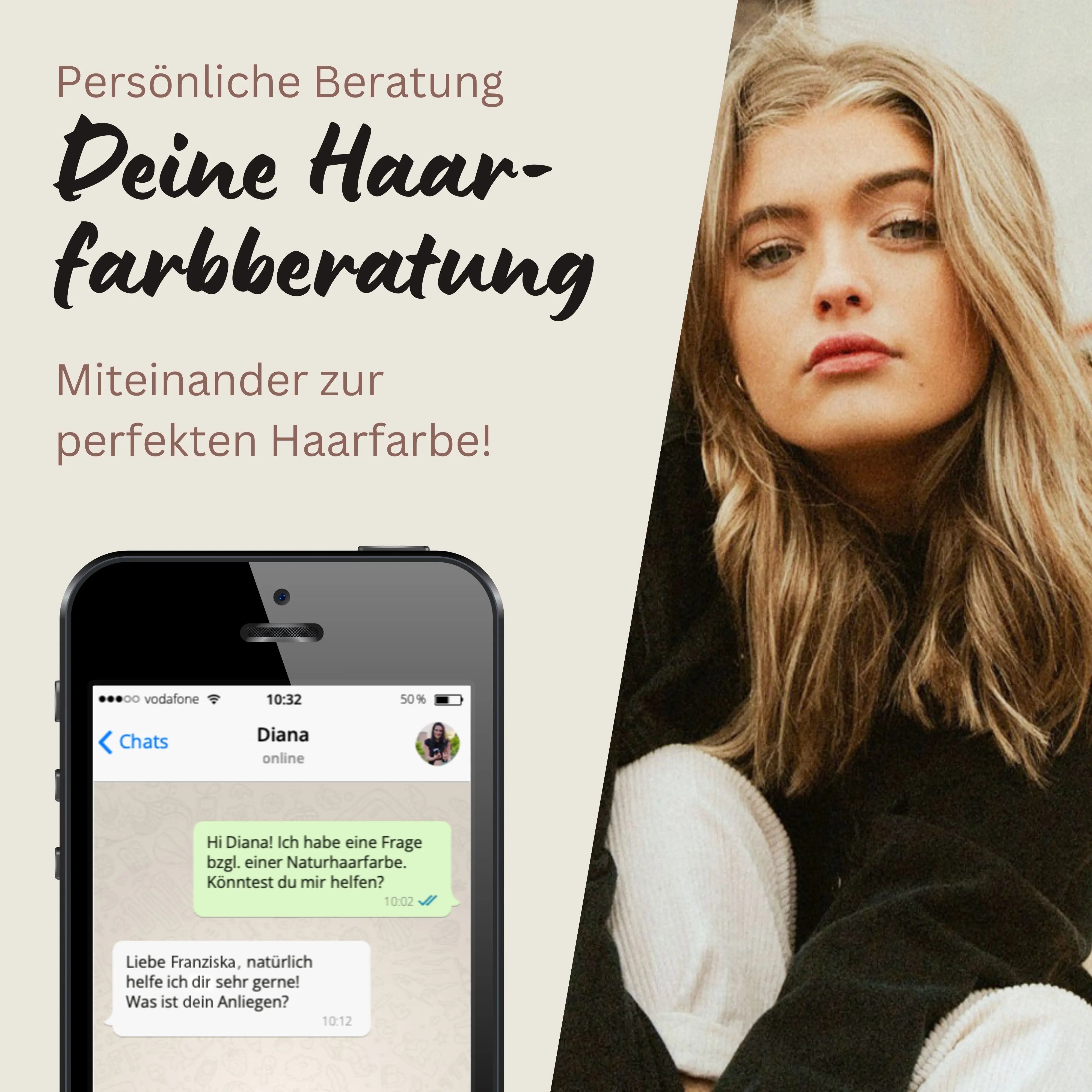 Profi-Pflanzenhaarfarbe SET warmes Hell-Blond "warm light blond"