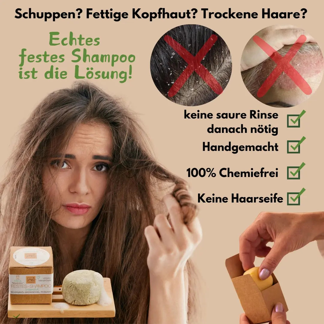 Solid shampoo "repair" for dry, curly & damaged hair 40g handmade! vegan low POO