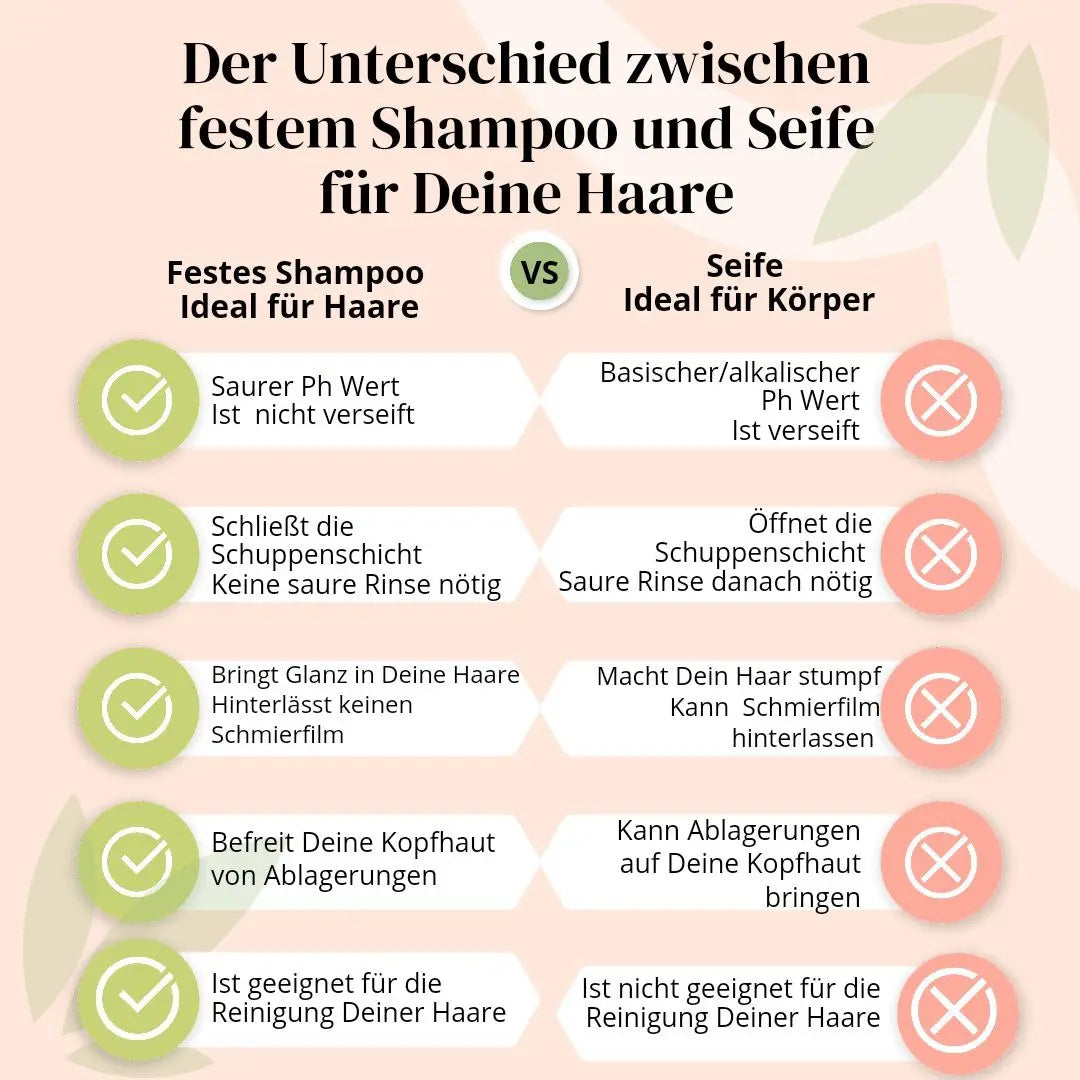 Festes Shampoo "mild" für normales & feines Haar 40g handgemacht! vegan