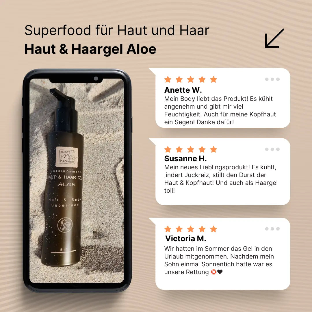 Gel di Aloe Vera BIOLOGICO 2in1 Capelli e Corpo Superfood 200ml cosmetici naturali