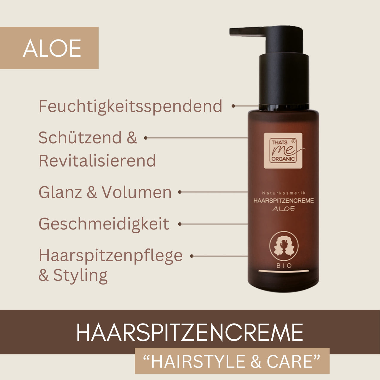 ORGANIC hair tip cream Aloe 24/7 hair setting, care & styling gel 100ml