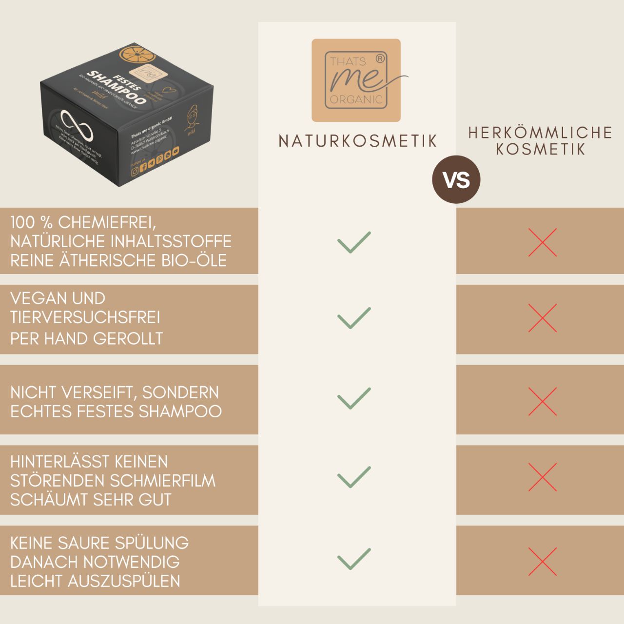 Solid shampoo "mild" for normal & fine hair 40g handmade! vegan