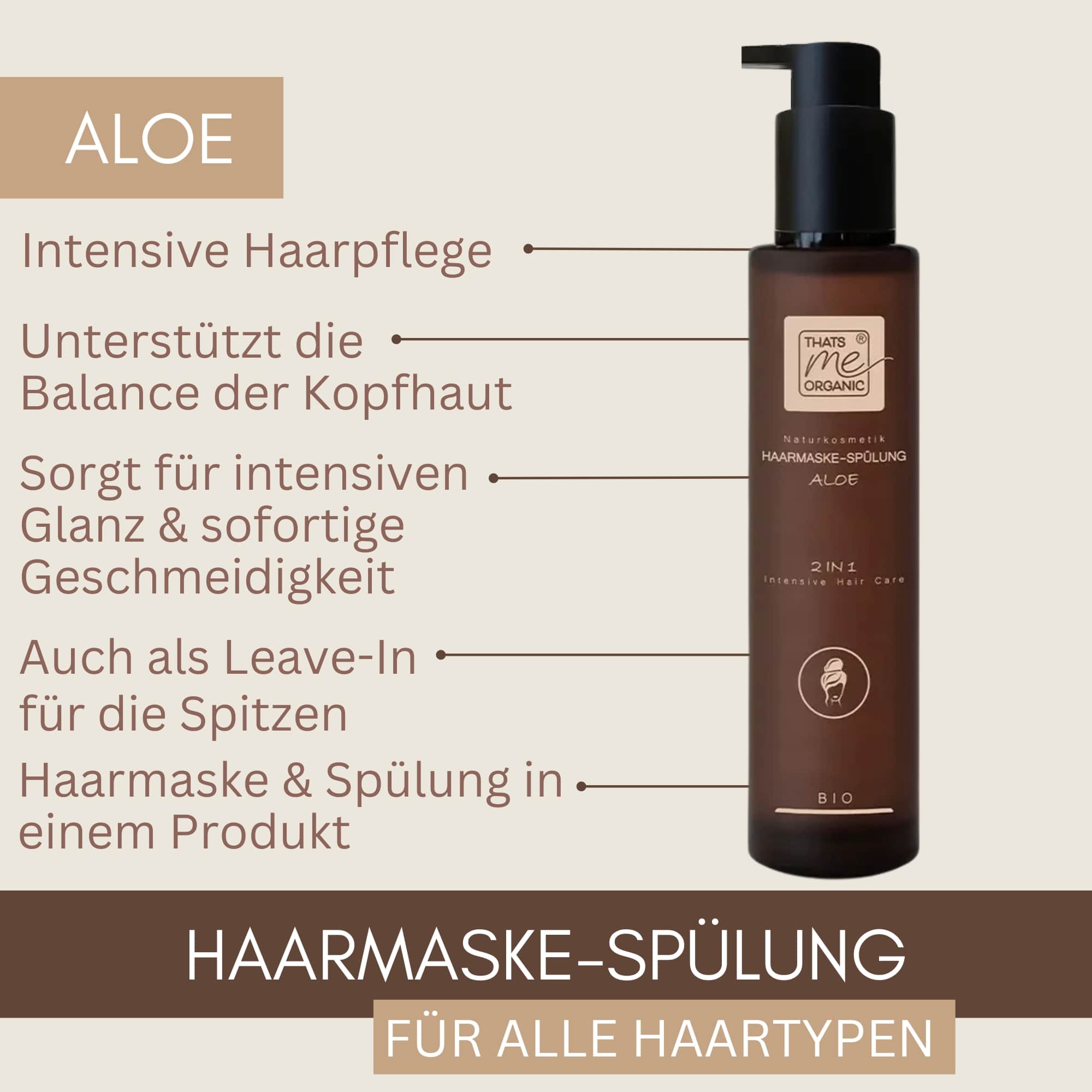BIO-Haarmaske - Spülung Aloe 2 in 1 Intensive Hair Care 200ml