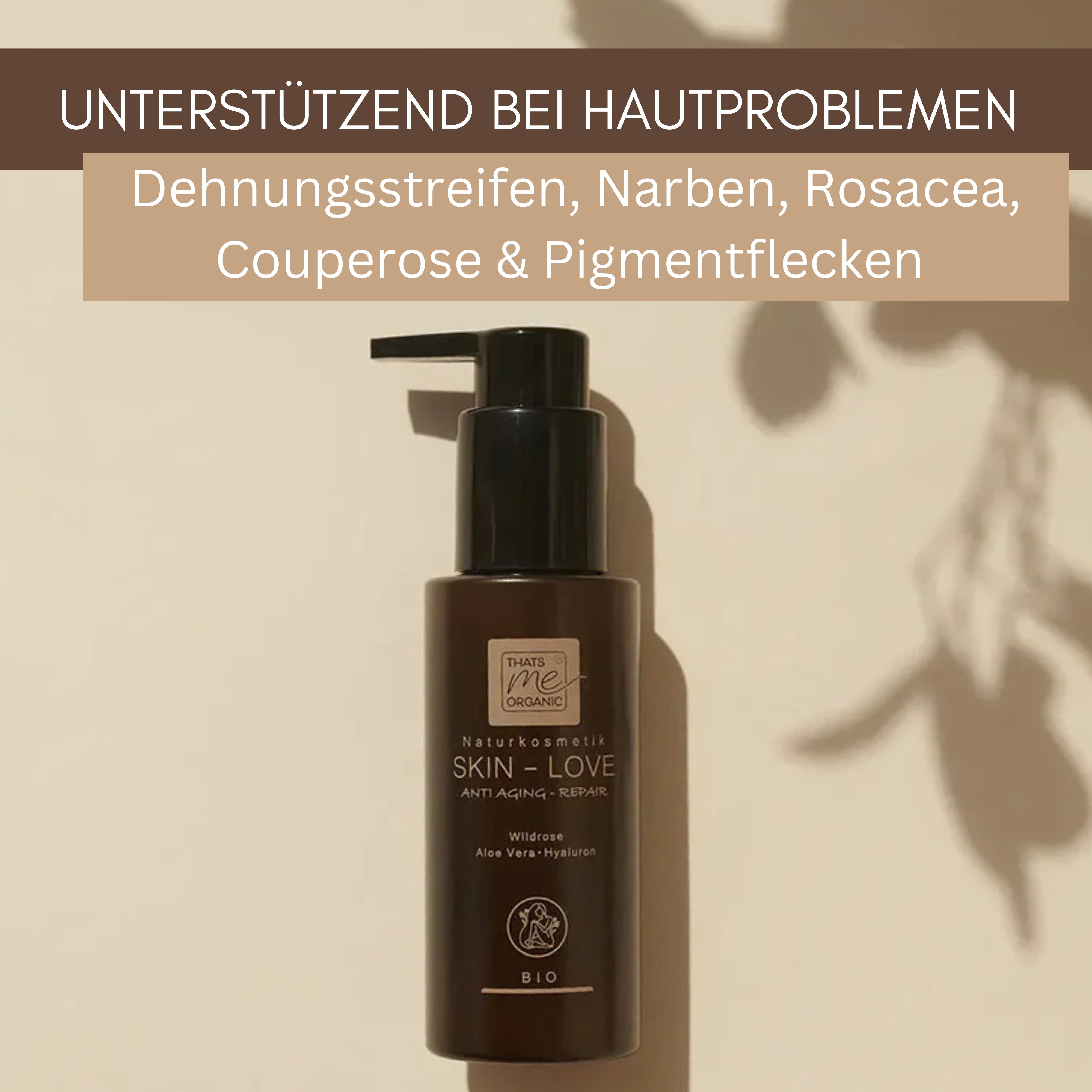 SKIN-LOVE – Wildrosen Gesichtsserum mit Aloe Vera & Hyaluron