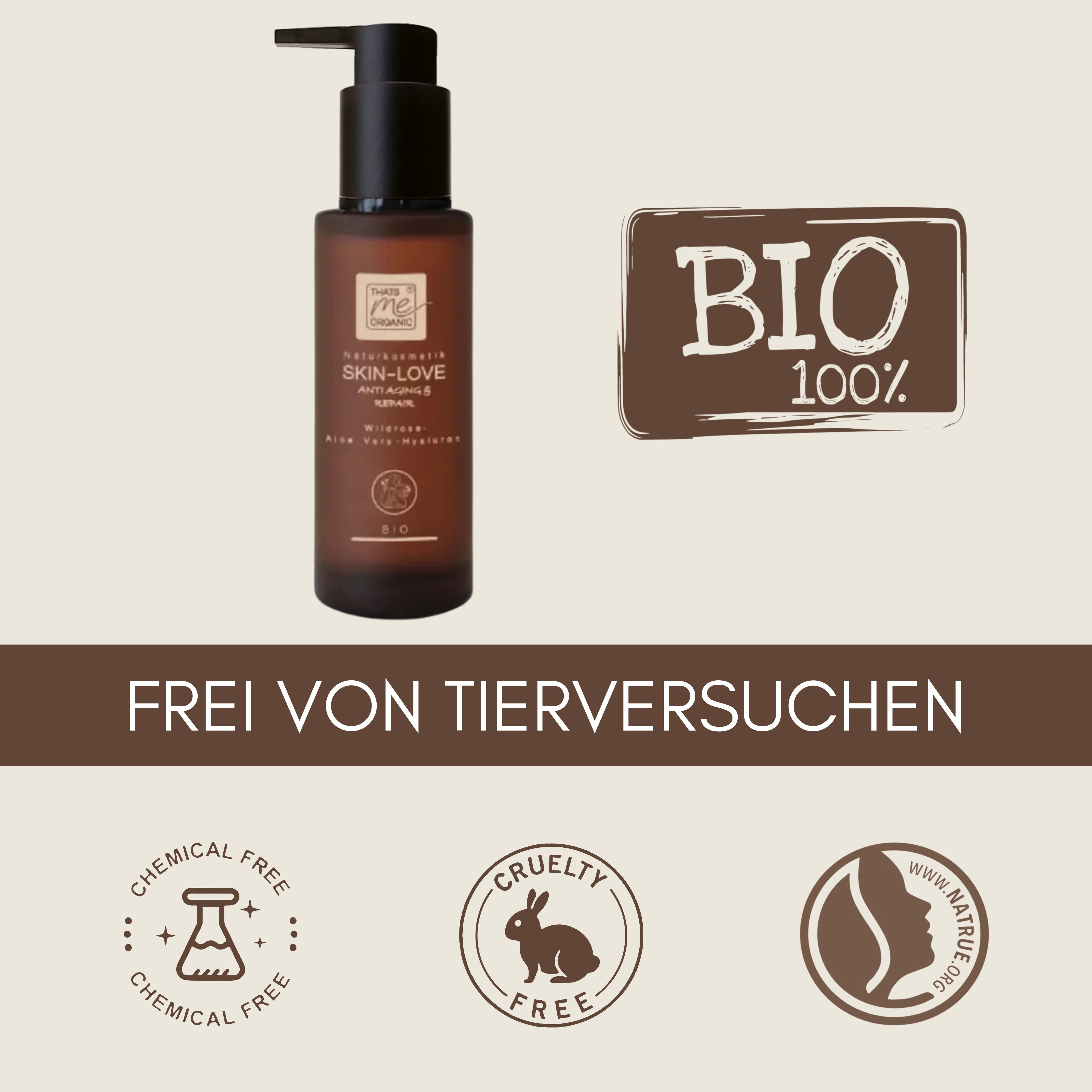 SKIN-LOVE – Wildrosen Gesichtsserum mit Aloe Vera & Hyaluron