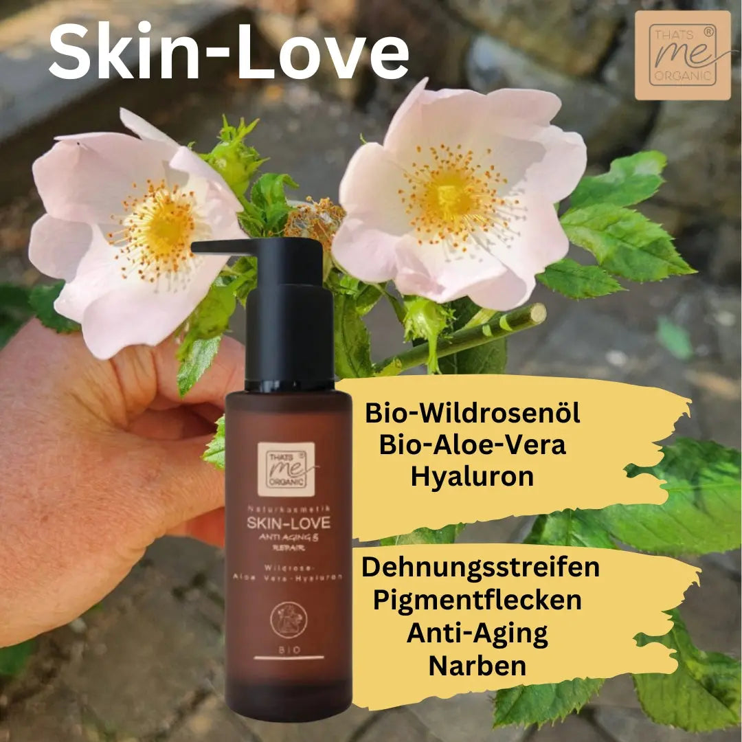 SKIN-LOVE – Wildrosen Gesichtsserum mit Aloe Vera & Hyaluron