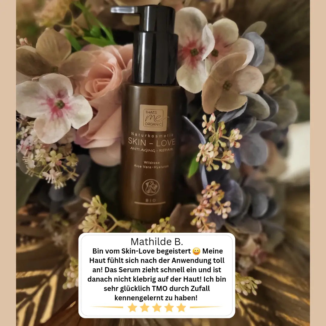 SKIN-LOVE – Wildrosen Gesichtsserum mit Aloe Vera & Hyaluron