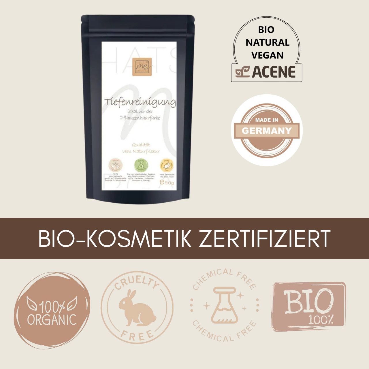 ORGANIC deep cleansing - the ideal pre-treatment before your herbal hair color 90g