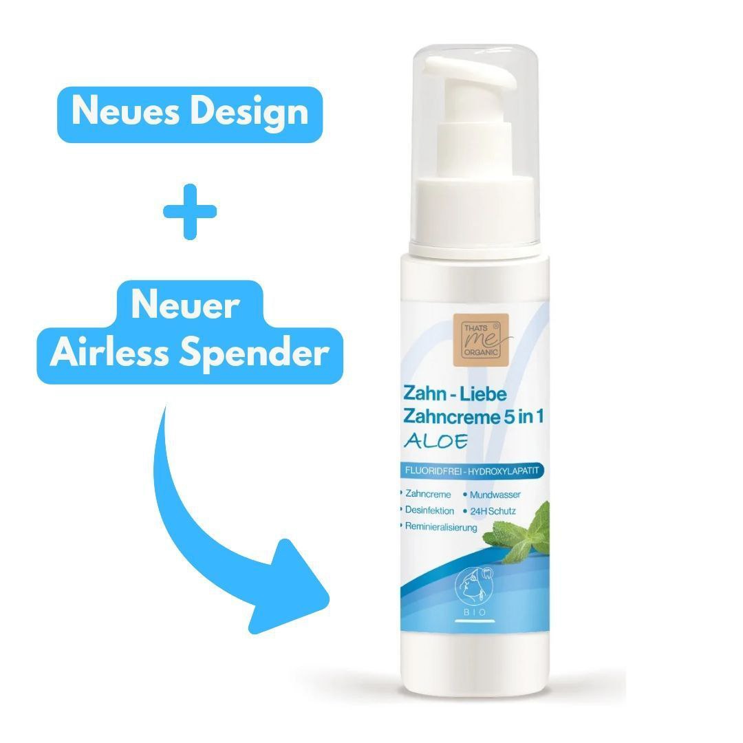BIO-Zahncreme ZAHN-LIEBE 5 in 1 Aloe 100ml- fluoridfrei - ohne Titandioxid