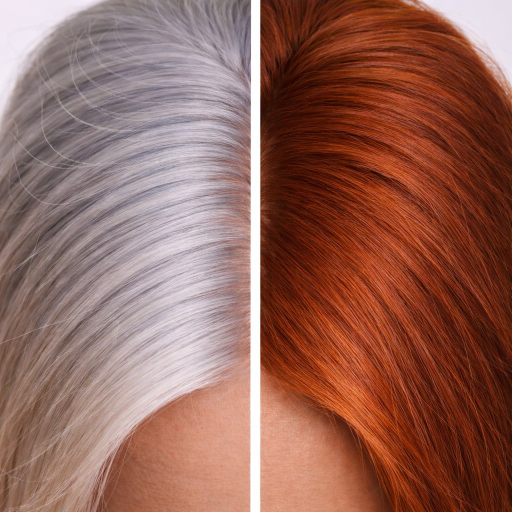 Profi-Pflanzenhaarfarbe SET "warmes Flammen-Rot - warm flame red"